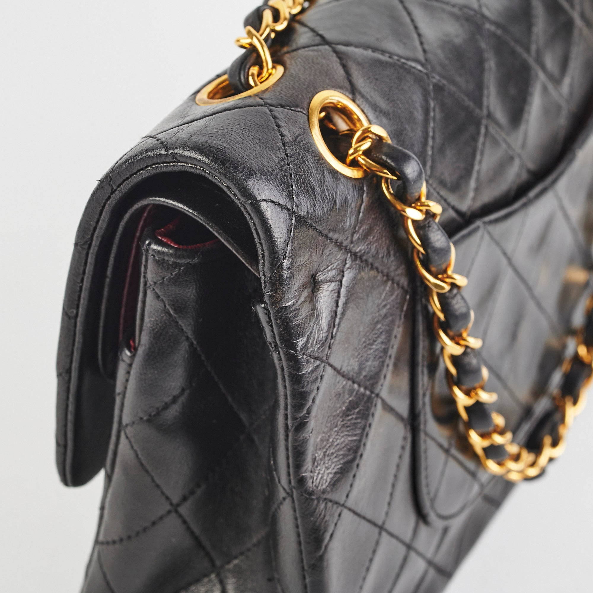 Chanel Vintage M/L Classic Flap Lambskin Black- Series 2