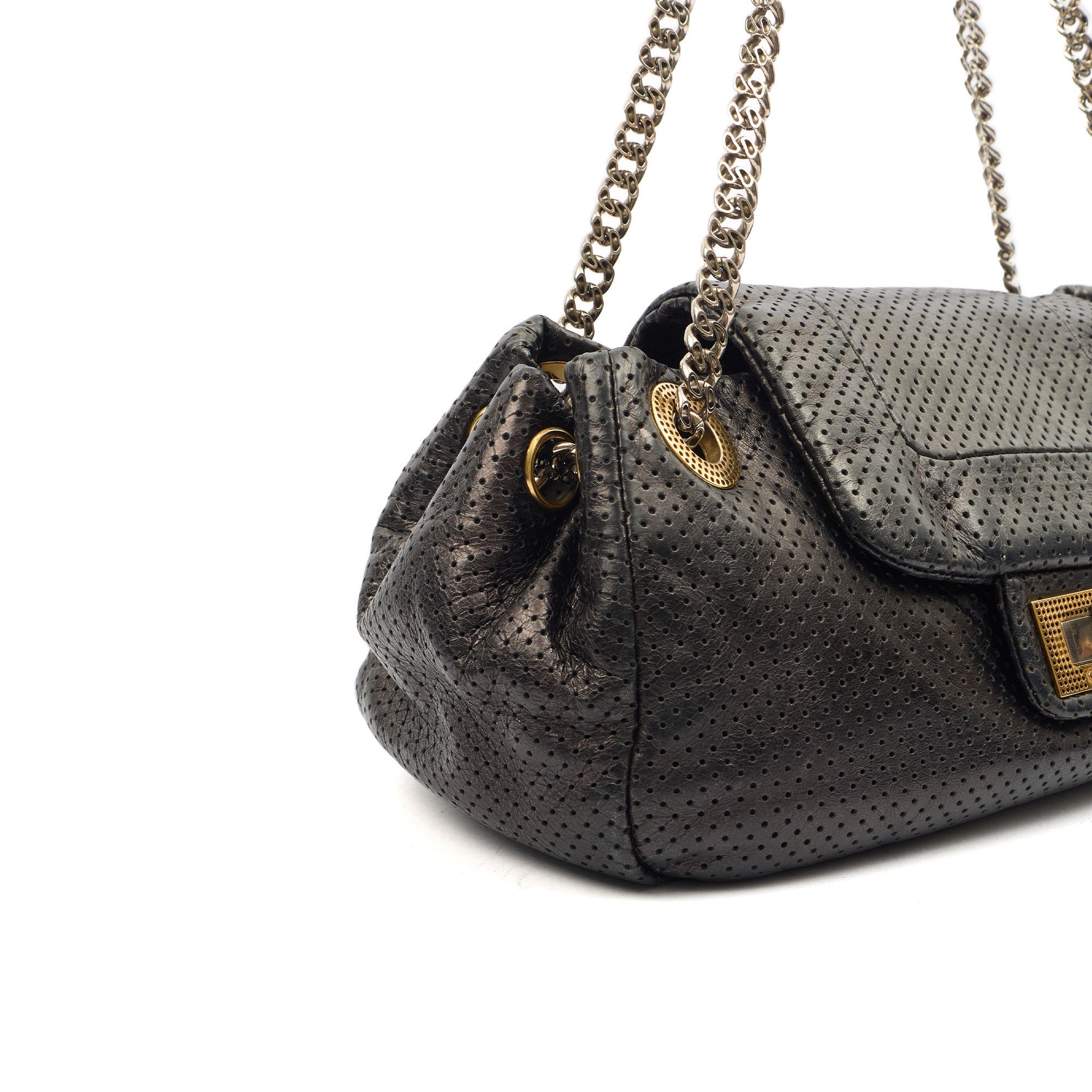 Chanel Shoulder Bag Reissue Accordion Flap in Black, Leather