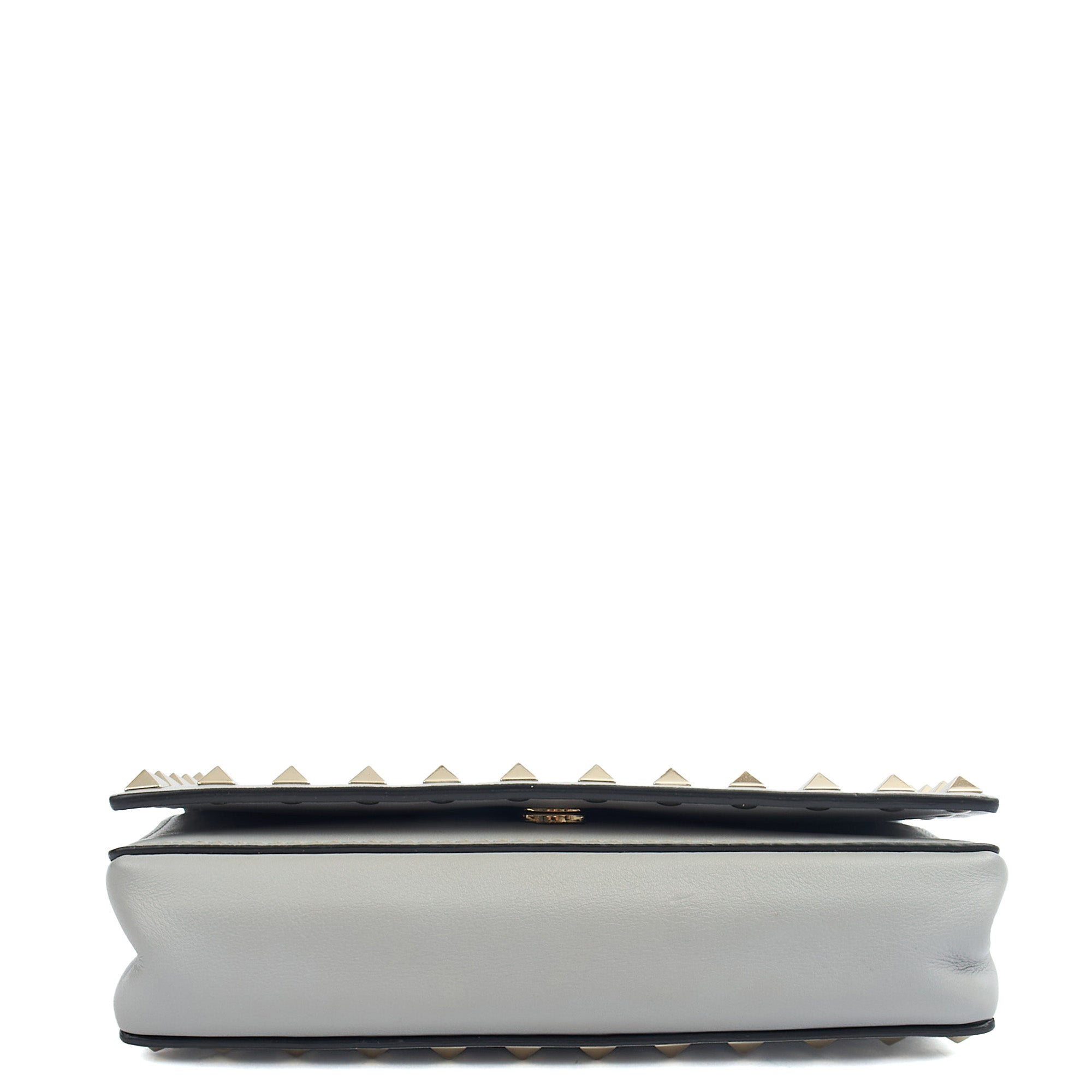 Valentino Cross Body Rockstud Crossbody Bag - Small in Grey, Calfskin