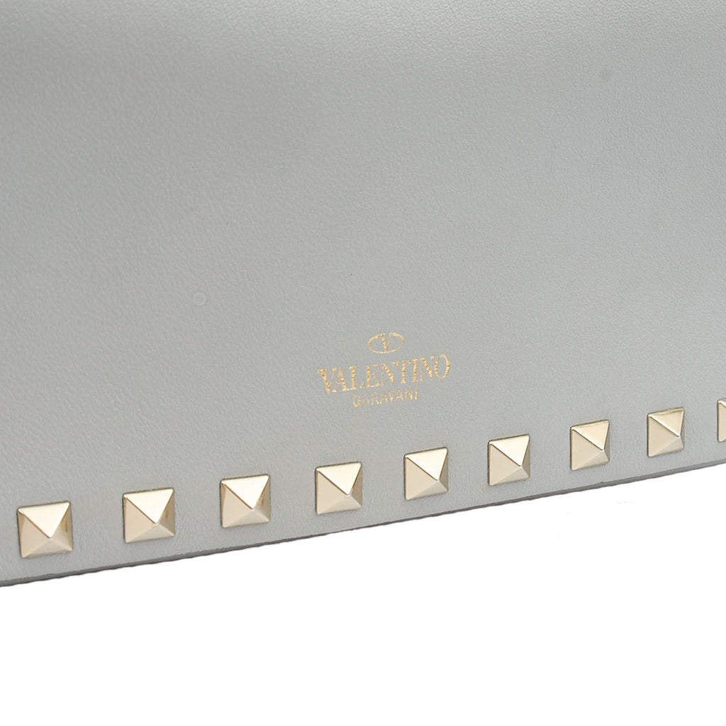 Valentino Cross Body Rockstud Crossbody Bag - Small in Grey, Calfskin