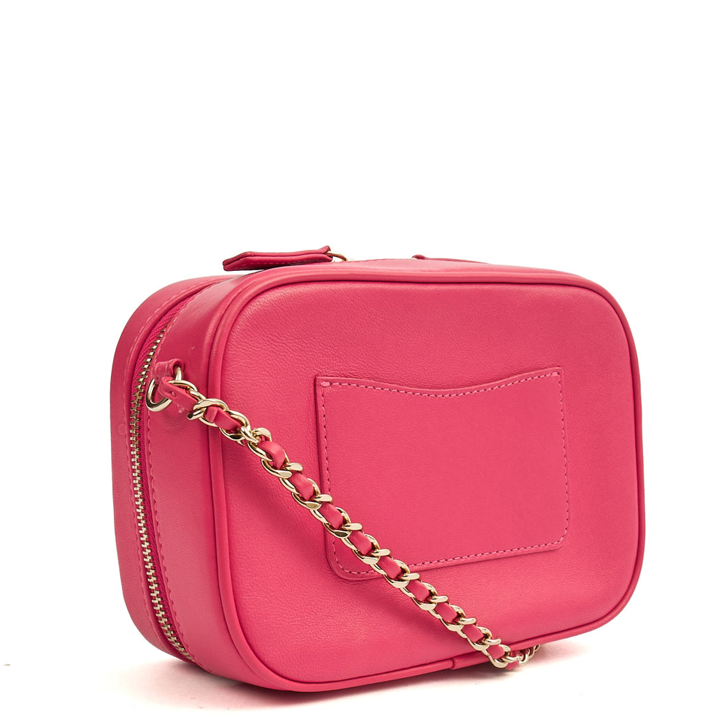 Chanel Cross Body Camera Bag in Pink, Lambskin Leather