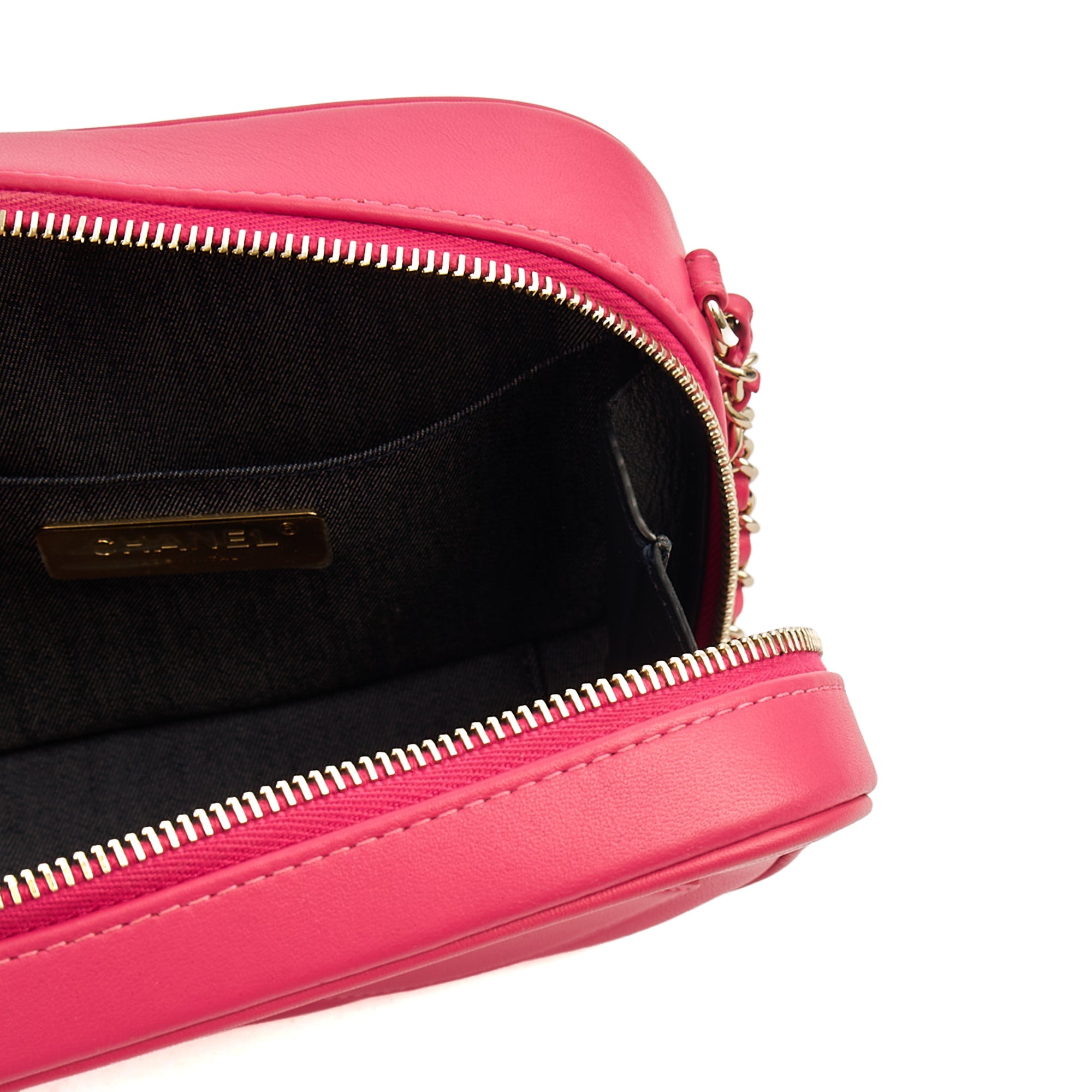 Chanel Cross Body Camera Bag in Pink, Lambskin Leather