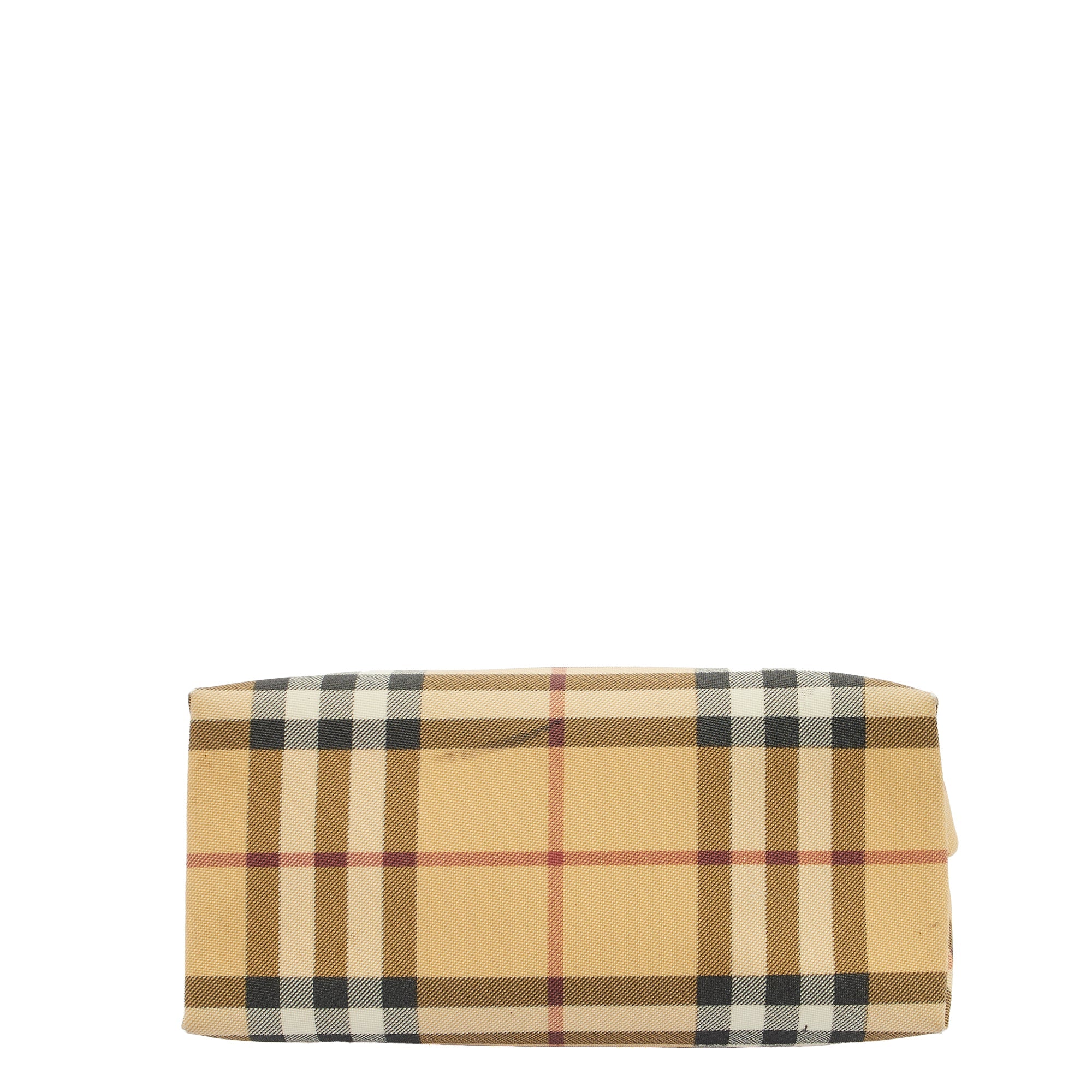 Burberry Tote Check Tote in Brown, Leather