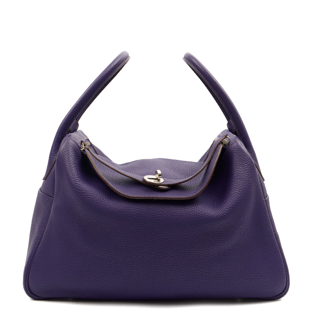 Hermes Tote Lindy 34 in Iris, Togo Leather