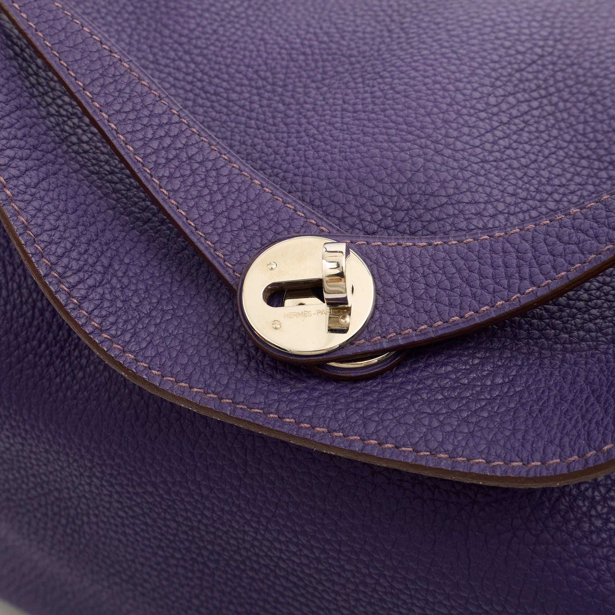 Hermes Tote Lindy 34 in Iris, Togo Leather