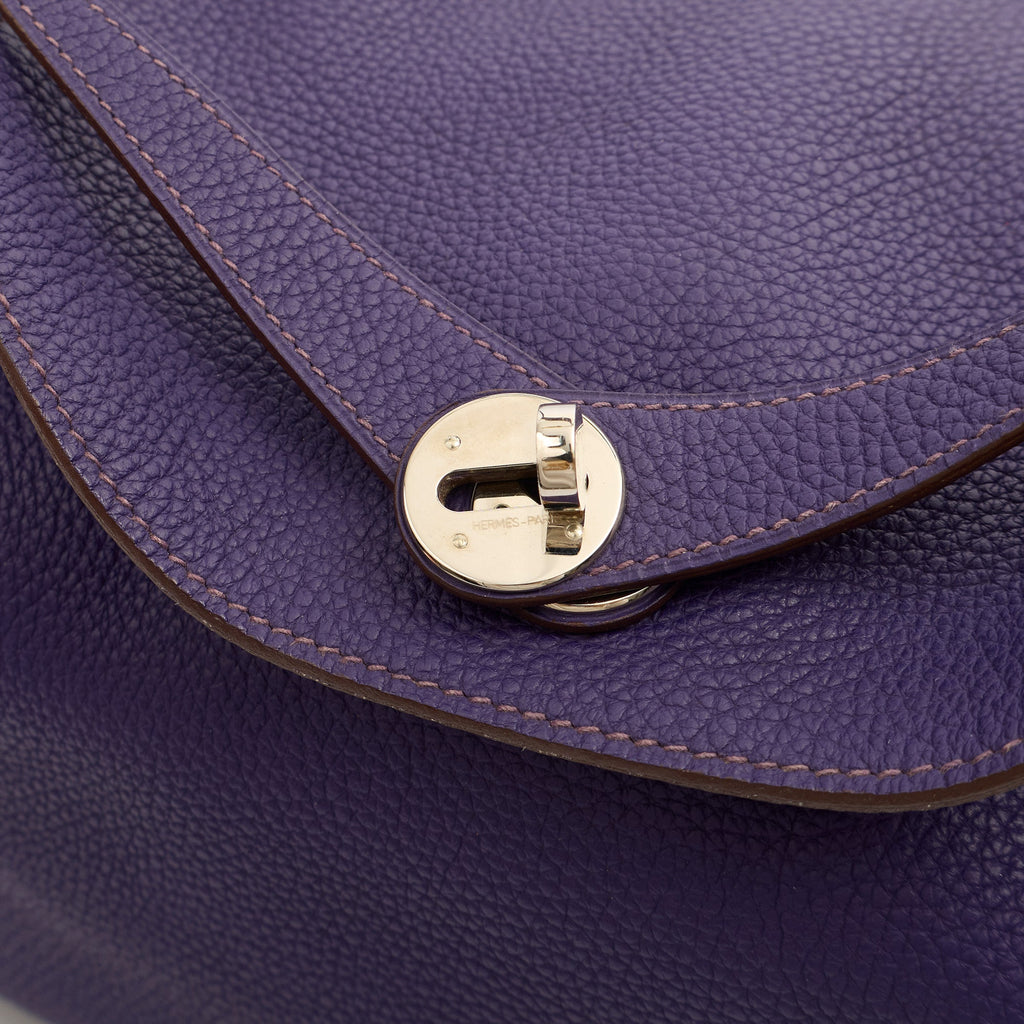 Hermes Tote Lindy 34 in Iris, Togo Leather