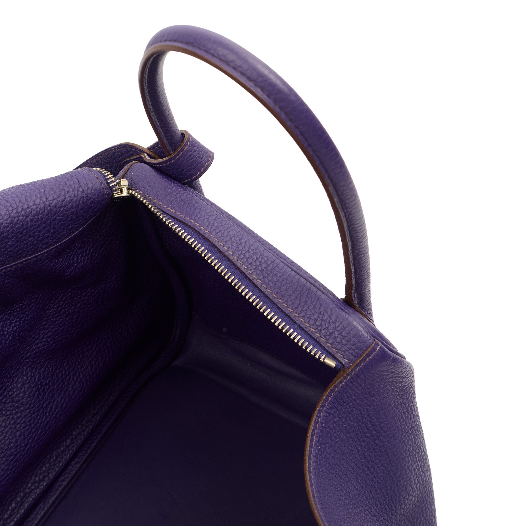 Hermes Tote Lindy 34 in Iris, Togo Leather