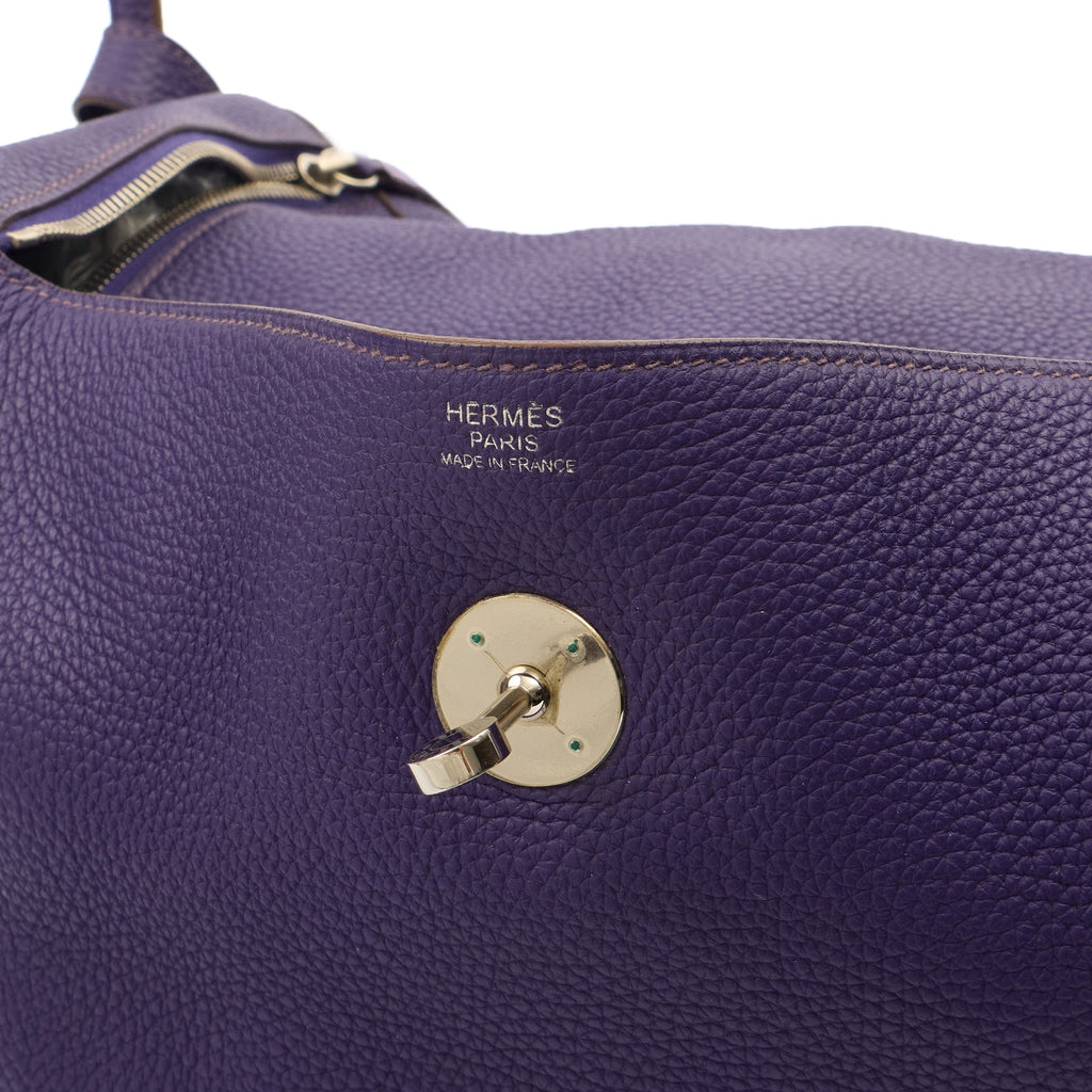 Hermes Tote Lindy 34 in Iris, Togo Leather