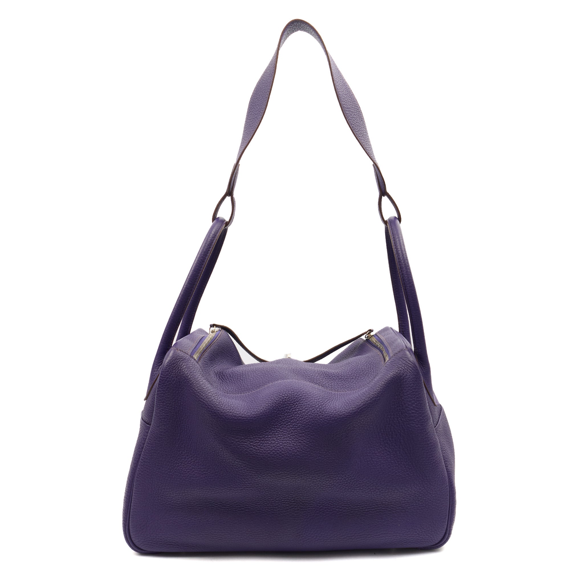 Hermes Tote Lindy 34 in Iris, Togo Leather