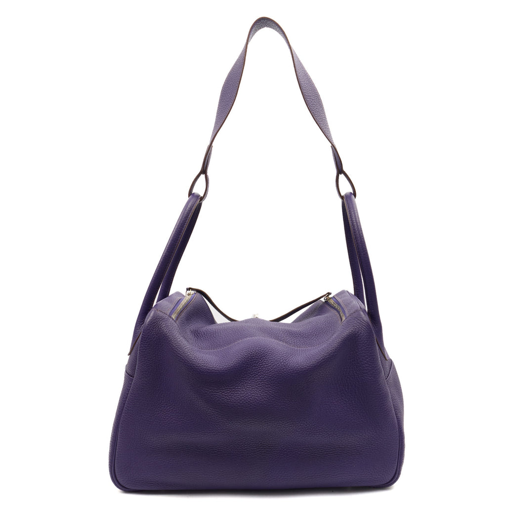 Hermes Tote Lindy 34 in Iris, Togo Leather