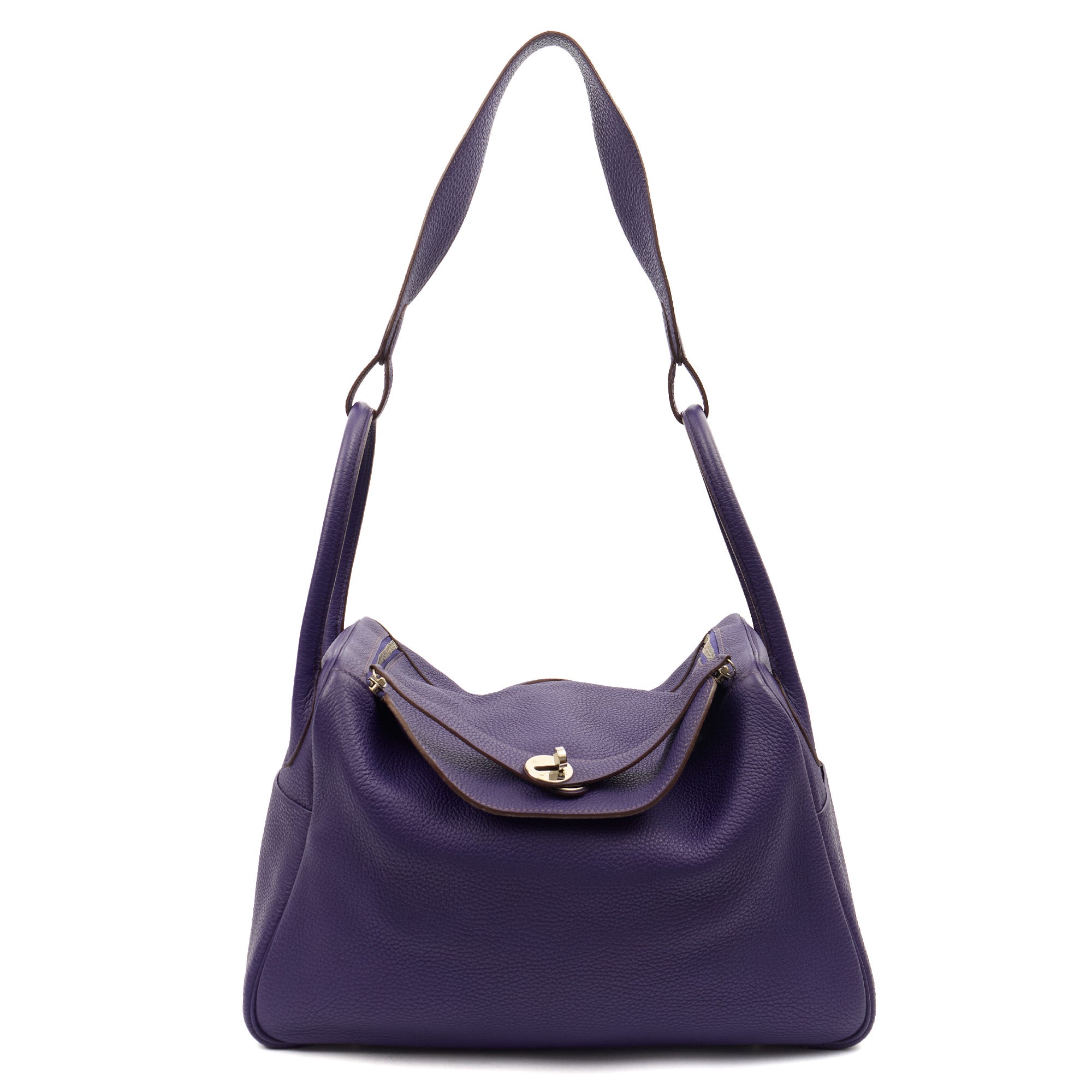 Hermes Tote Lindy 34 in Iris, Togo Leather