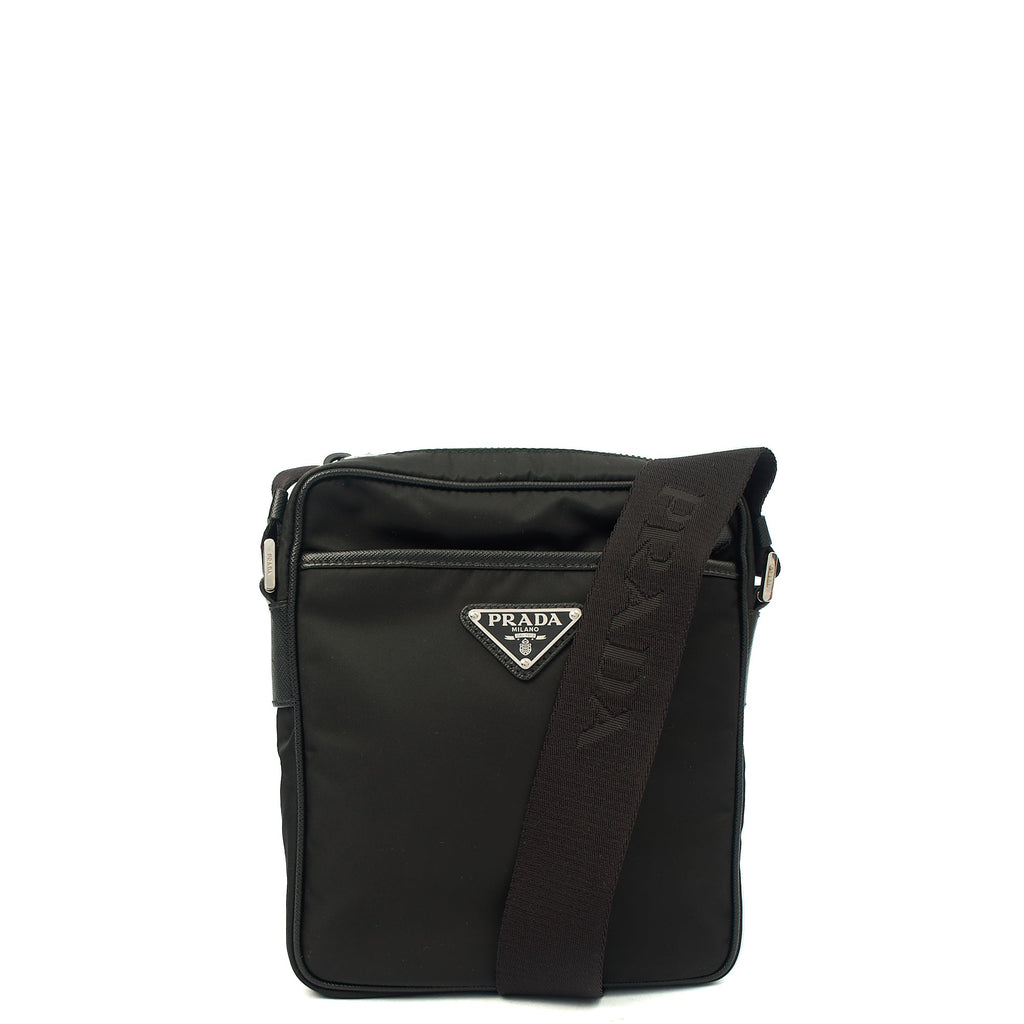 Prada Cross Body Nylon Cross Body Bag in Black, Nylon