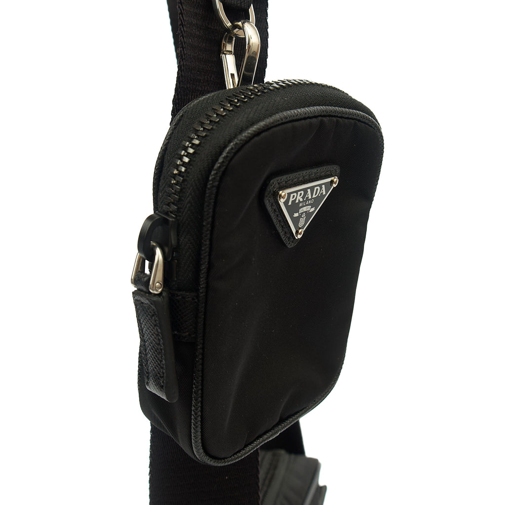 Prada Cross Body Nylon Cross Body Bag in Black, Nylon
