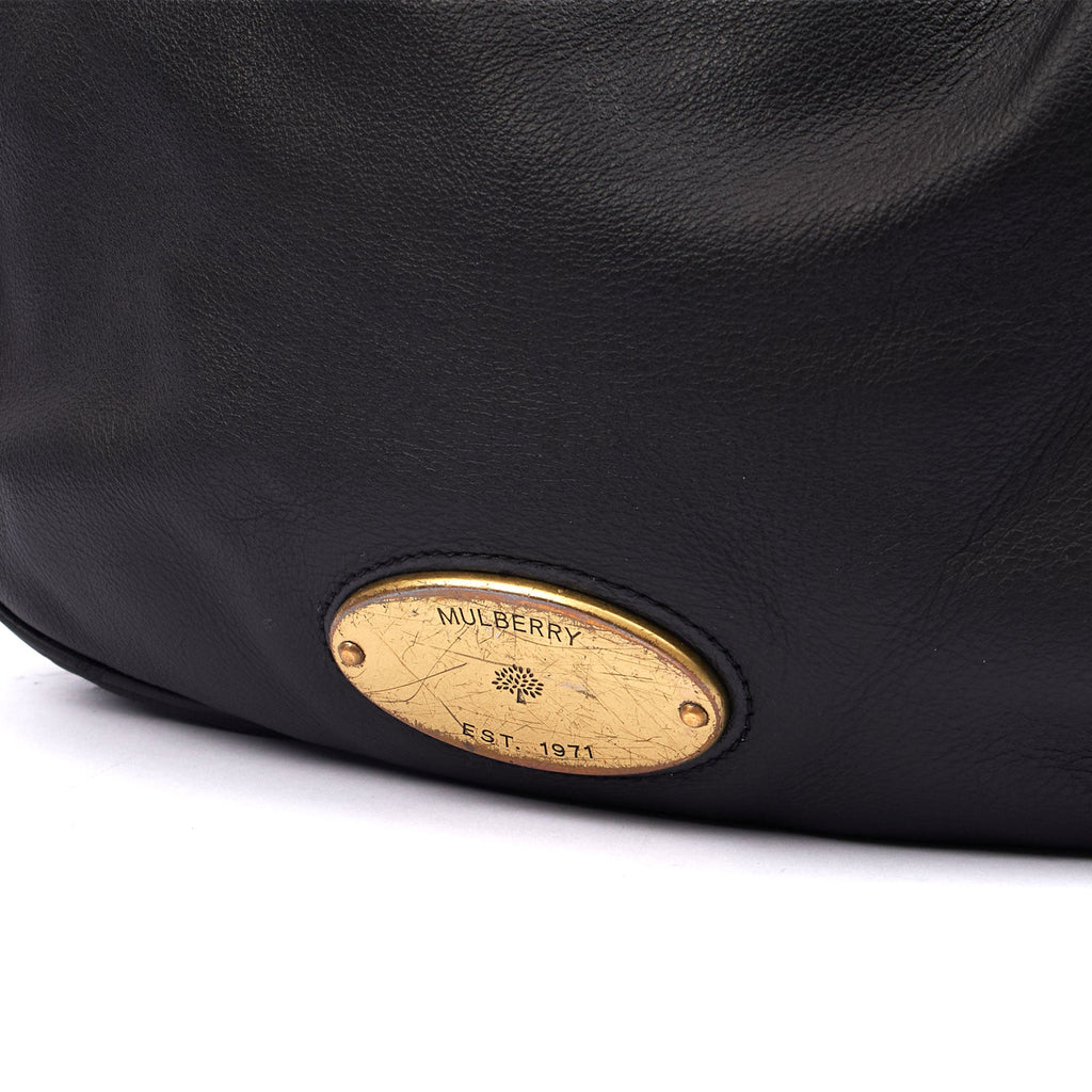 Mulberry Tote Mitzy Tote in Black, Calfskin Leather