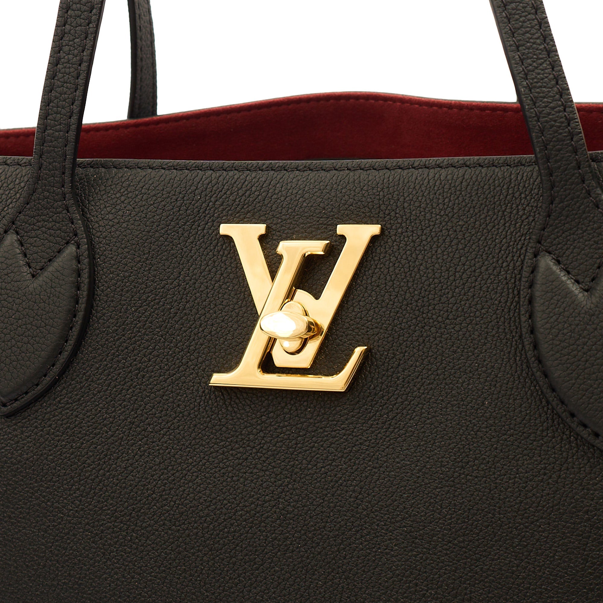Louis Vuitton Tote Lockme Tote PM in Black, Calfskin Leather