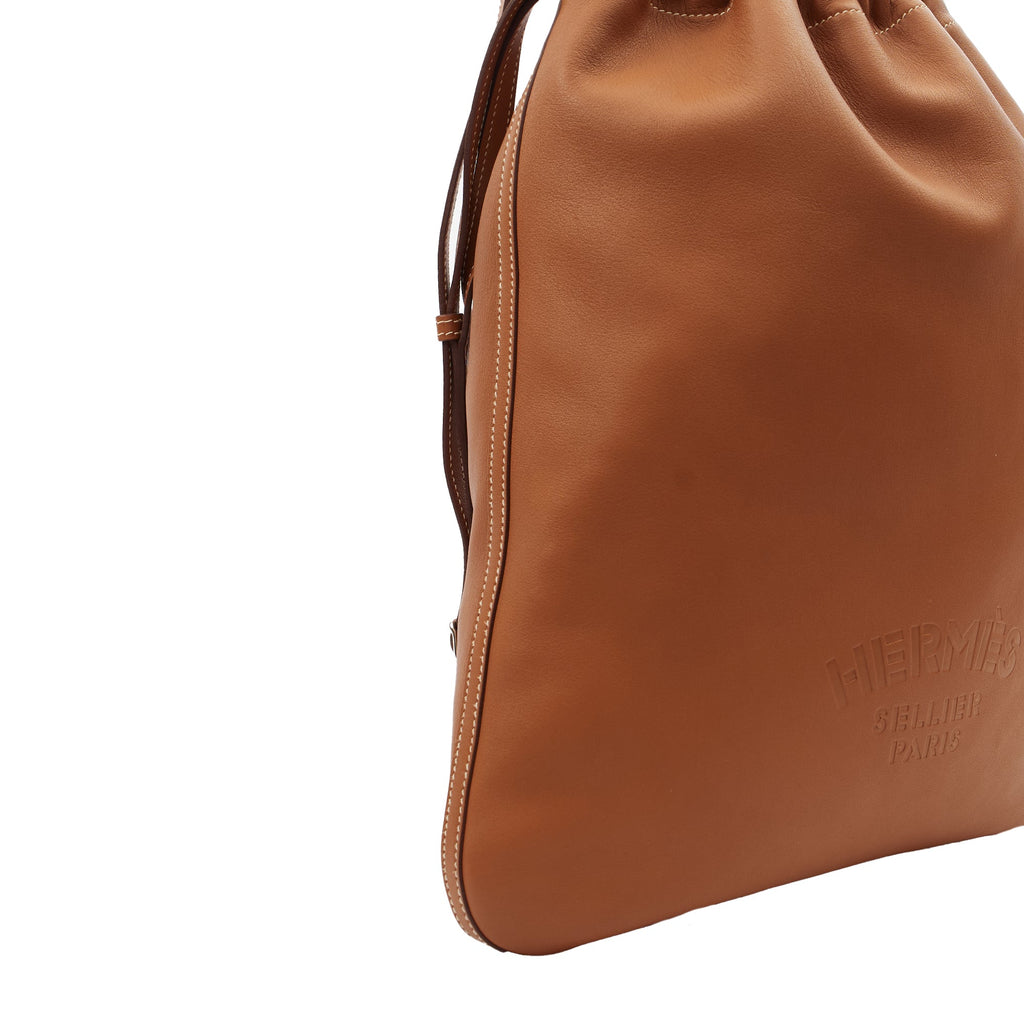 Hermes Tote Sac a Dos Bridado in Gold, Evercolour