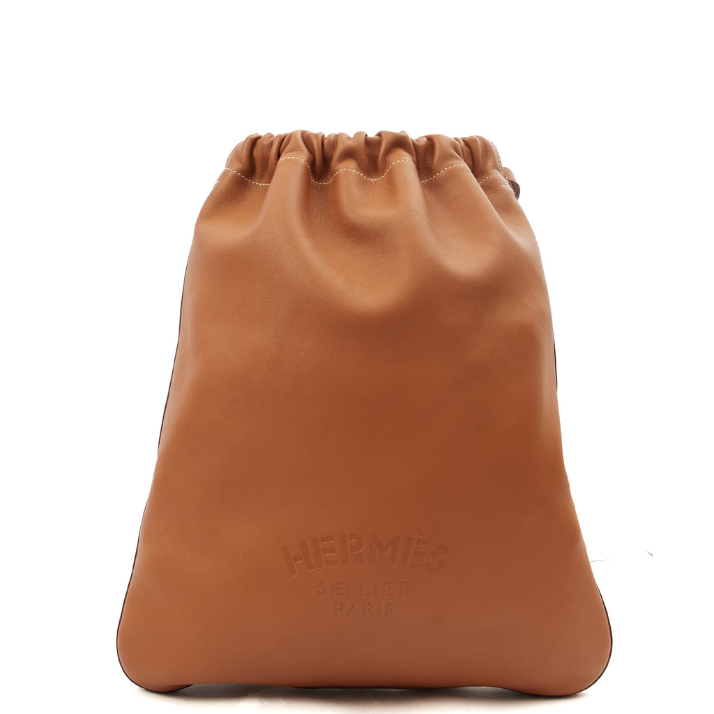 Hermes Tote Sac a Dos Bridado in Gold, Evercolour