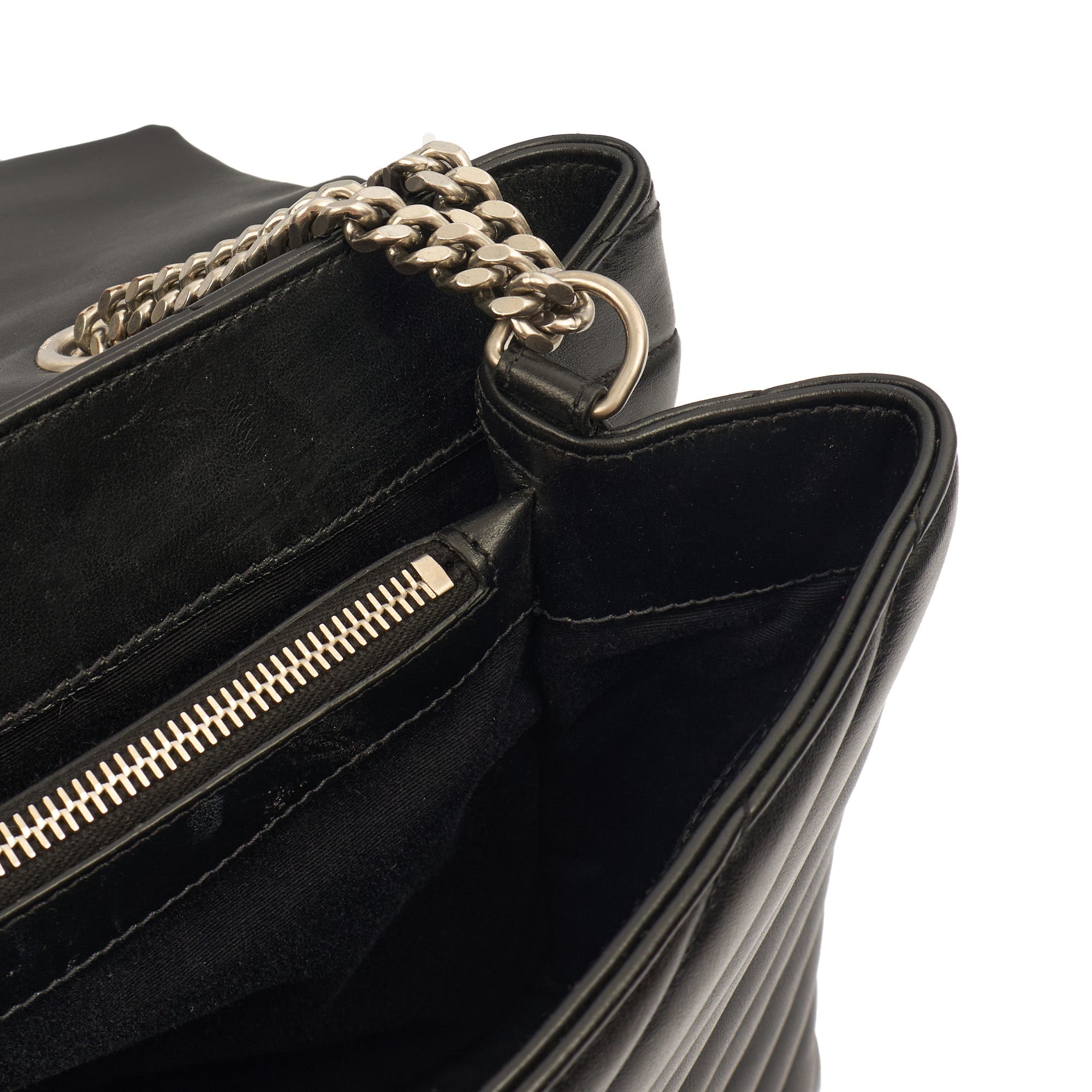 Saint Laurent Cross Body Lou Lou - Medium in Black, Leather