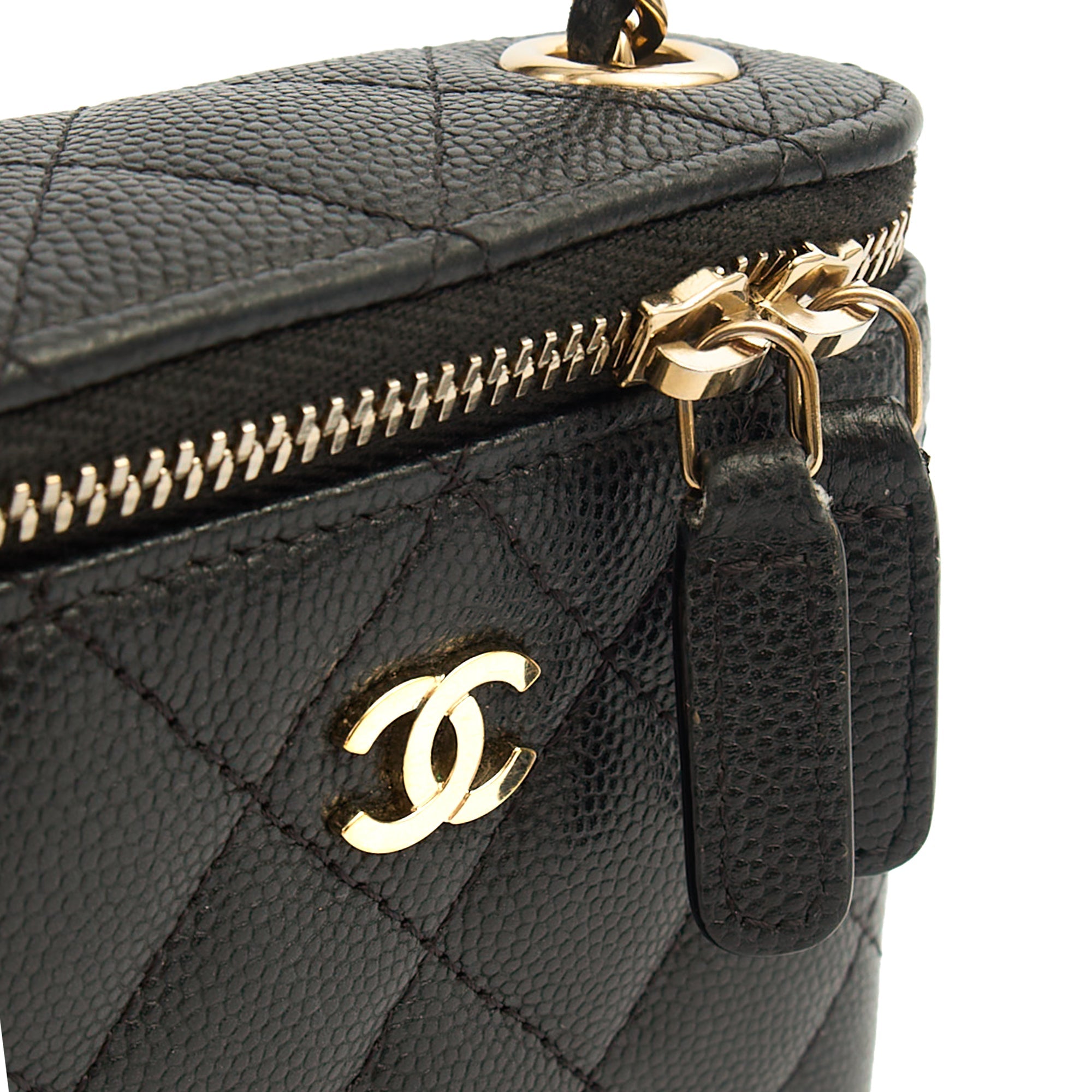 Chanel Cross Body Vanity Case - Mini in Black, Caviar Leather