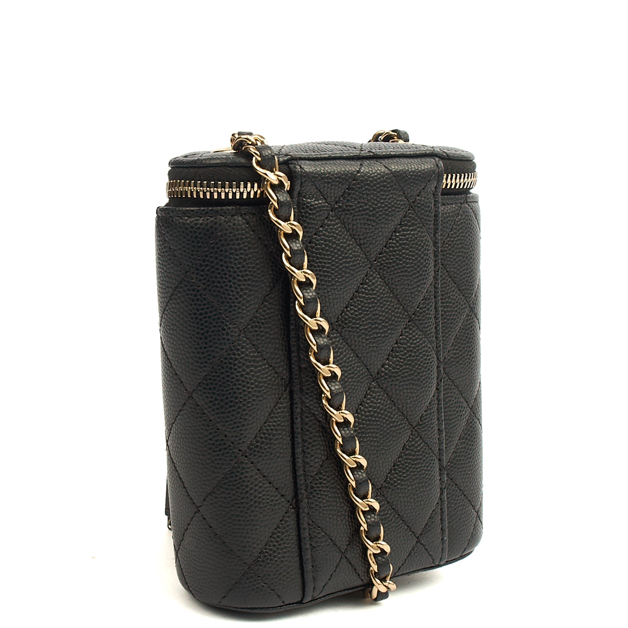 Chanel Cross Body Vanity Case - Mini in Black, Caviar Leather