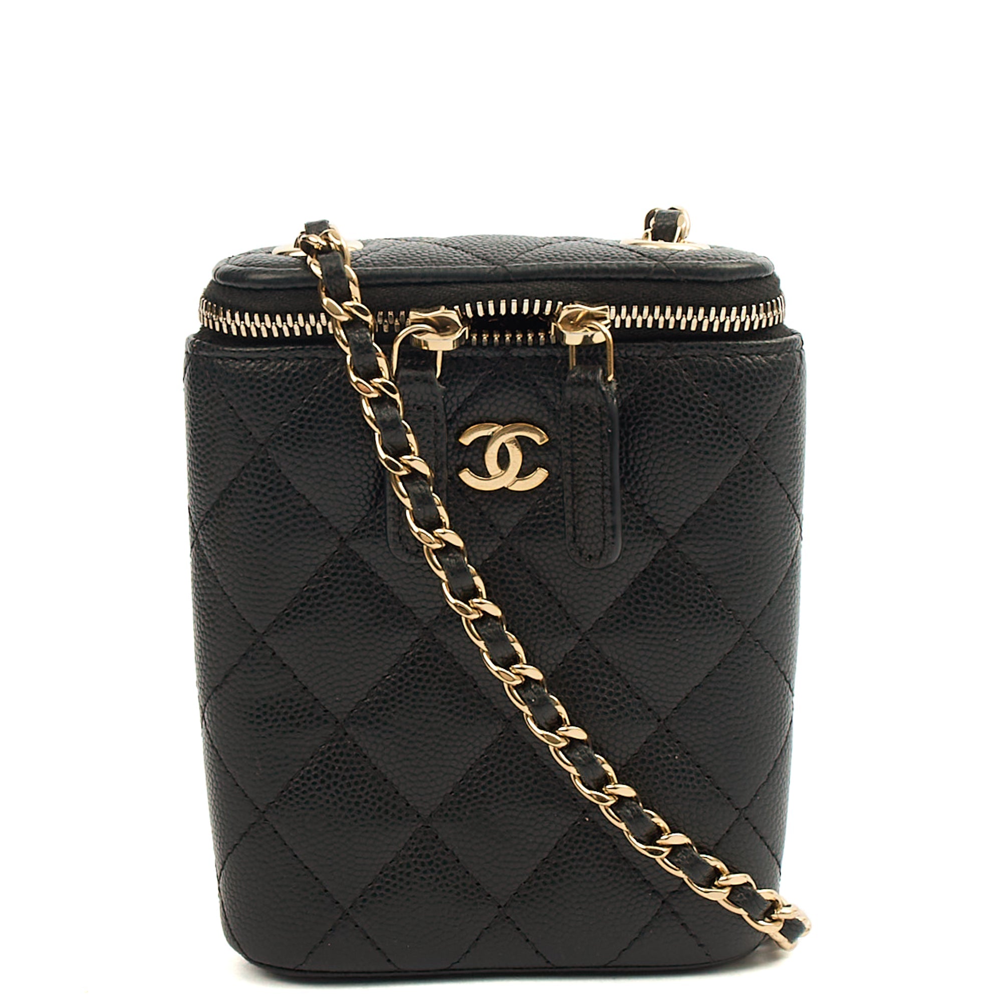 Chanel Cross Body Vanity Case - Mini in Black, Caviar Leather