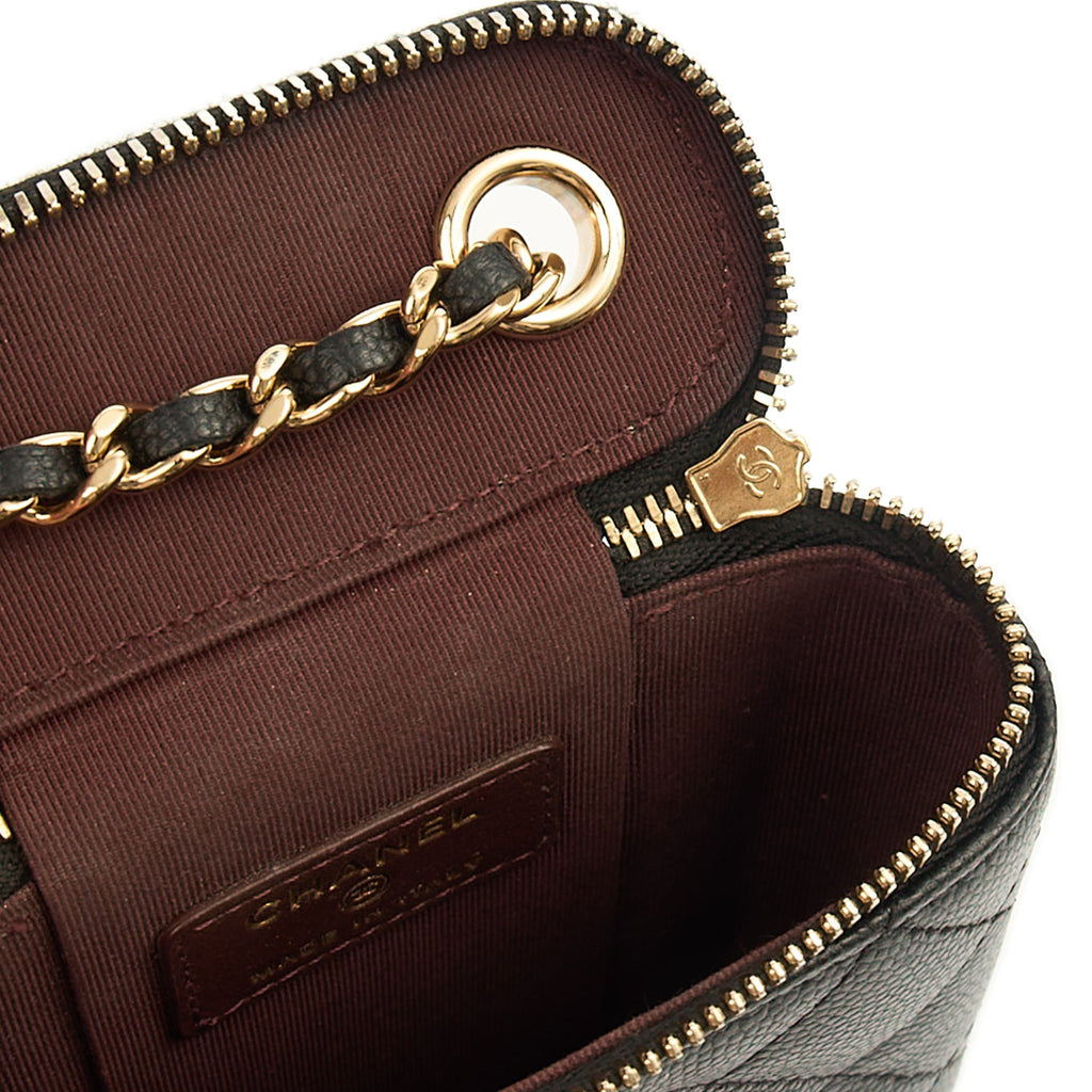 Chanel Cross Body Vanity Case - Mini in Black, Caviar Leather