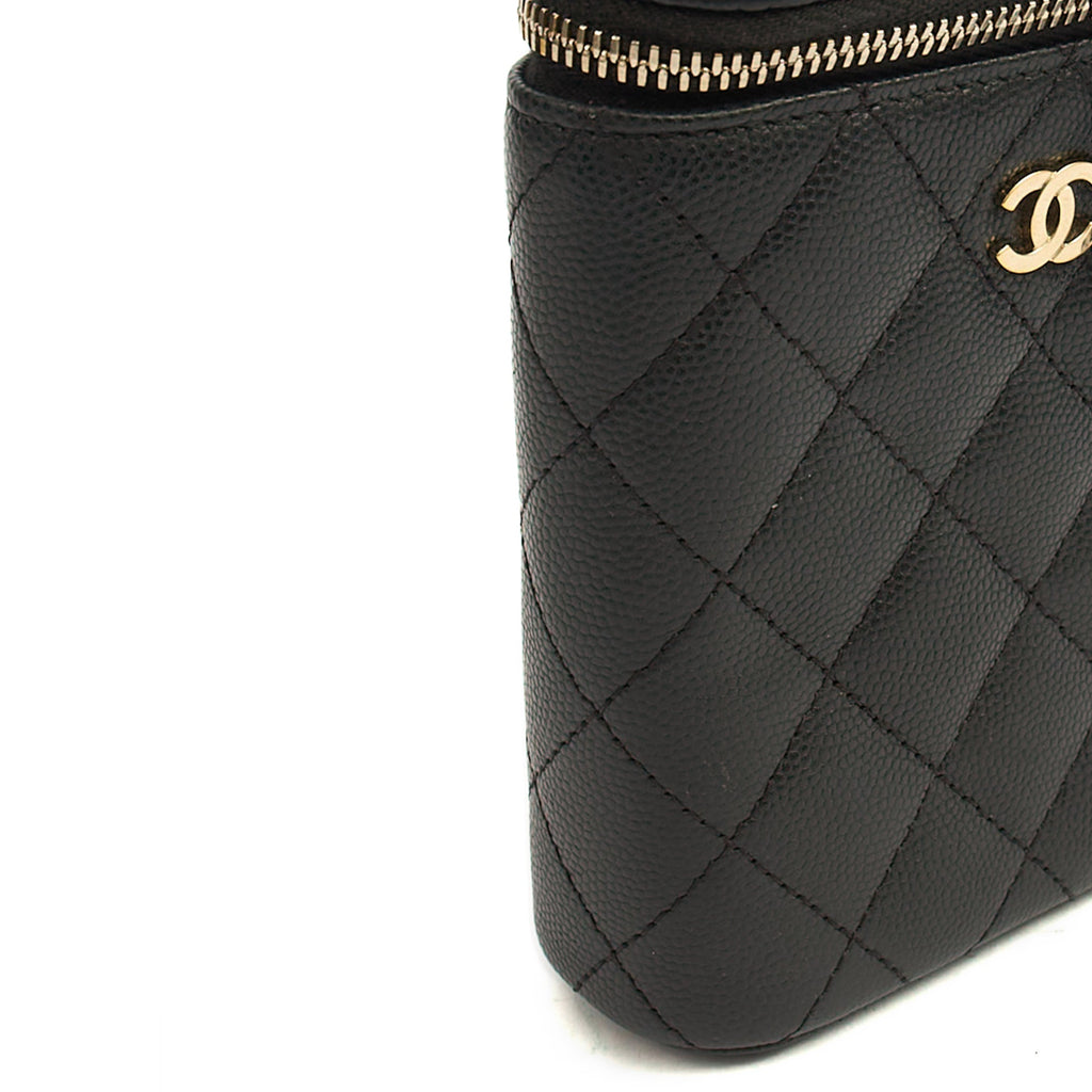 Chanel Cross Body Vanity Case - Mini in Black, Caviar Leather