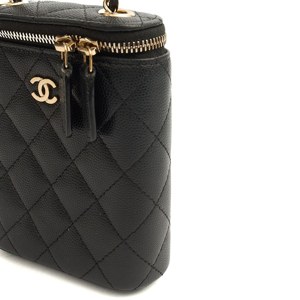 Chanel Cross Body Vanity Case - Mini in Black, Caviar Leather