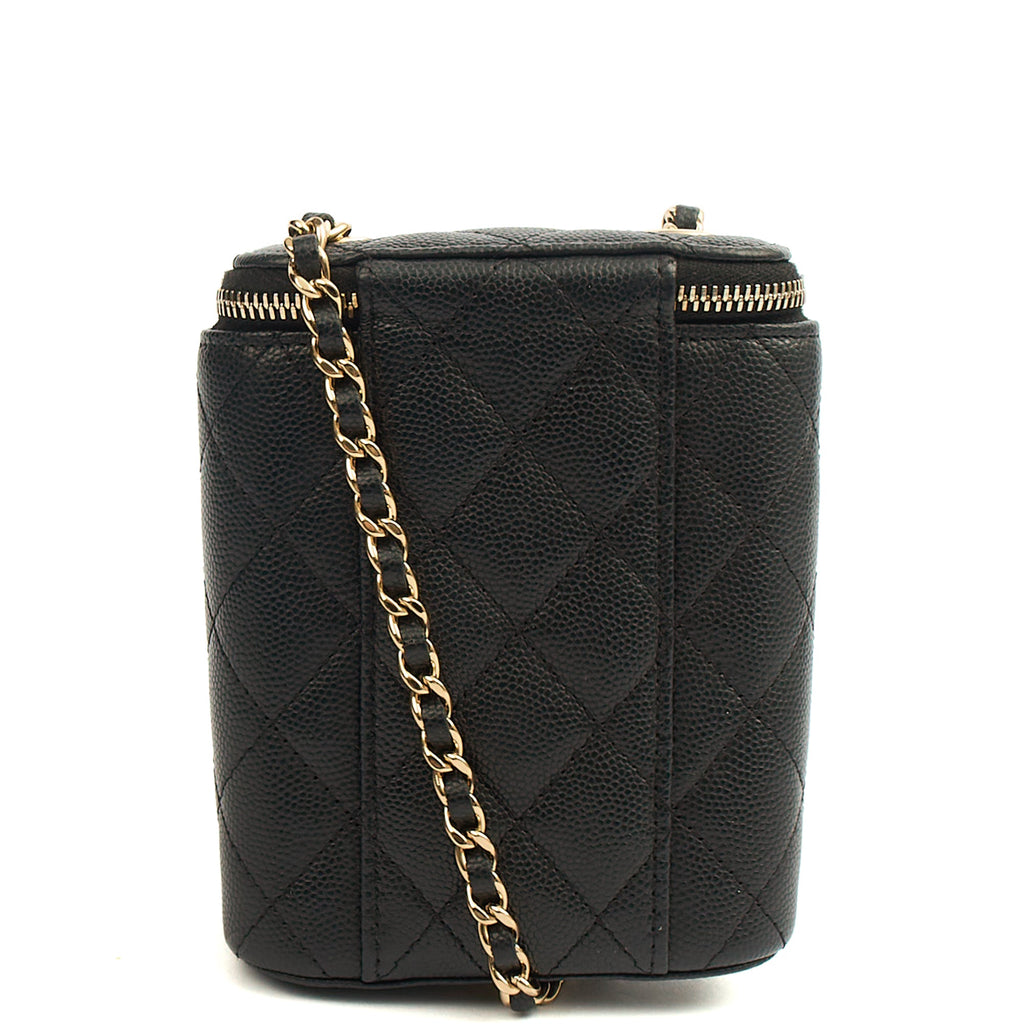 Chanel Cross Body Vanity Case - Mini in Black, Caviar Leather