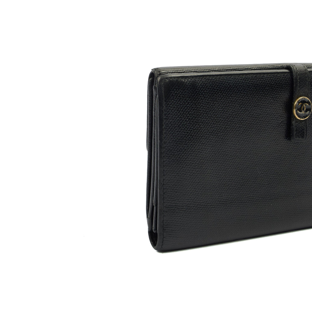 Chanel Wallet Zip Wallet in Black, Calfskin Leather