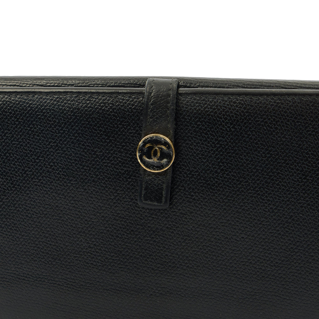 Chanel Wallet Zip Wallet in Black, Calfskin Leather