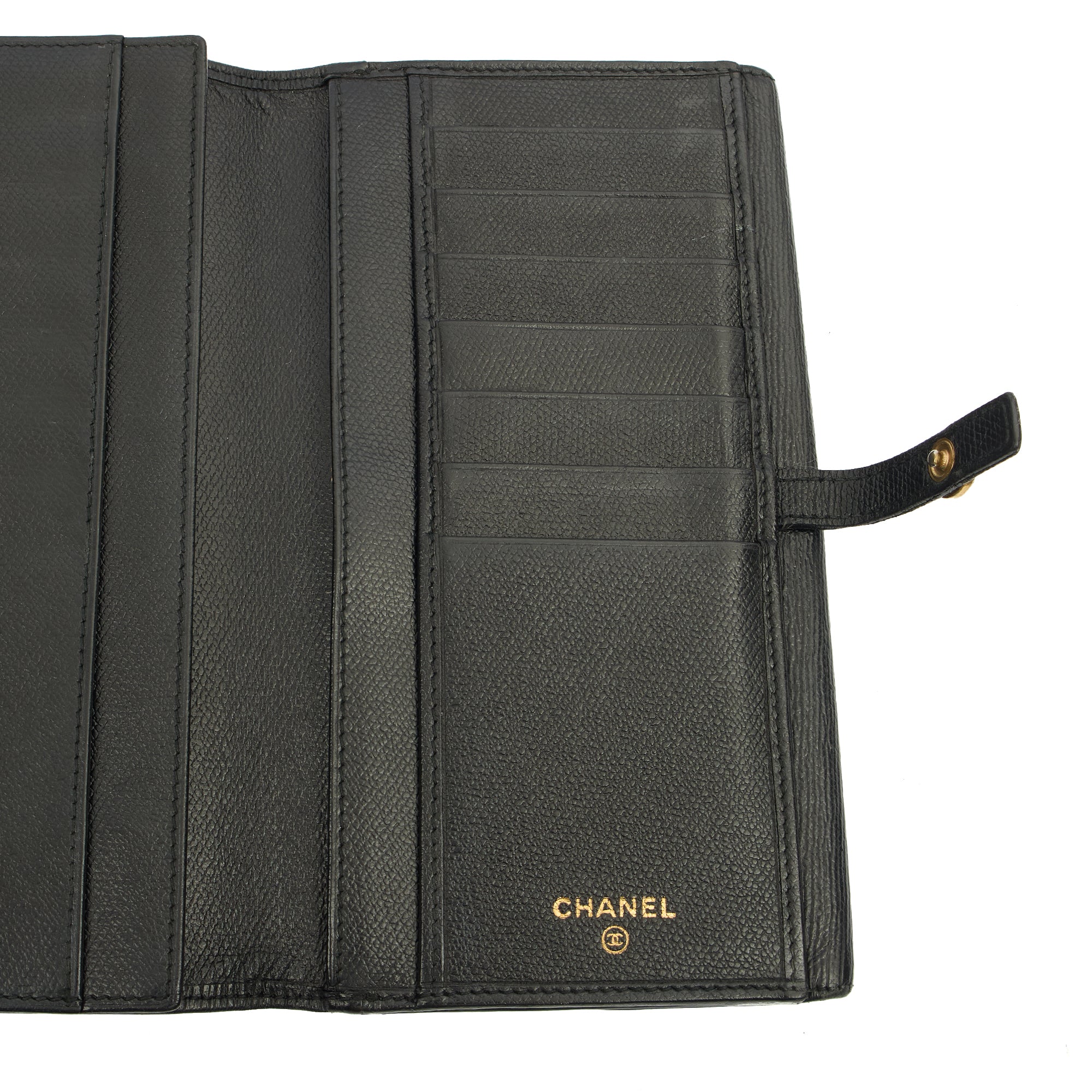Chanel Wallet Zip Wallet in Black, Calfskin Leather