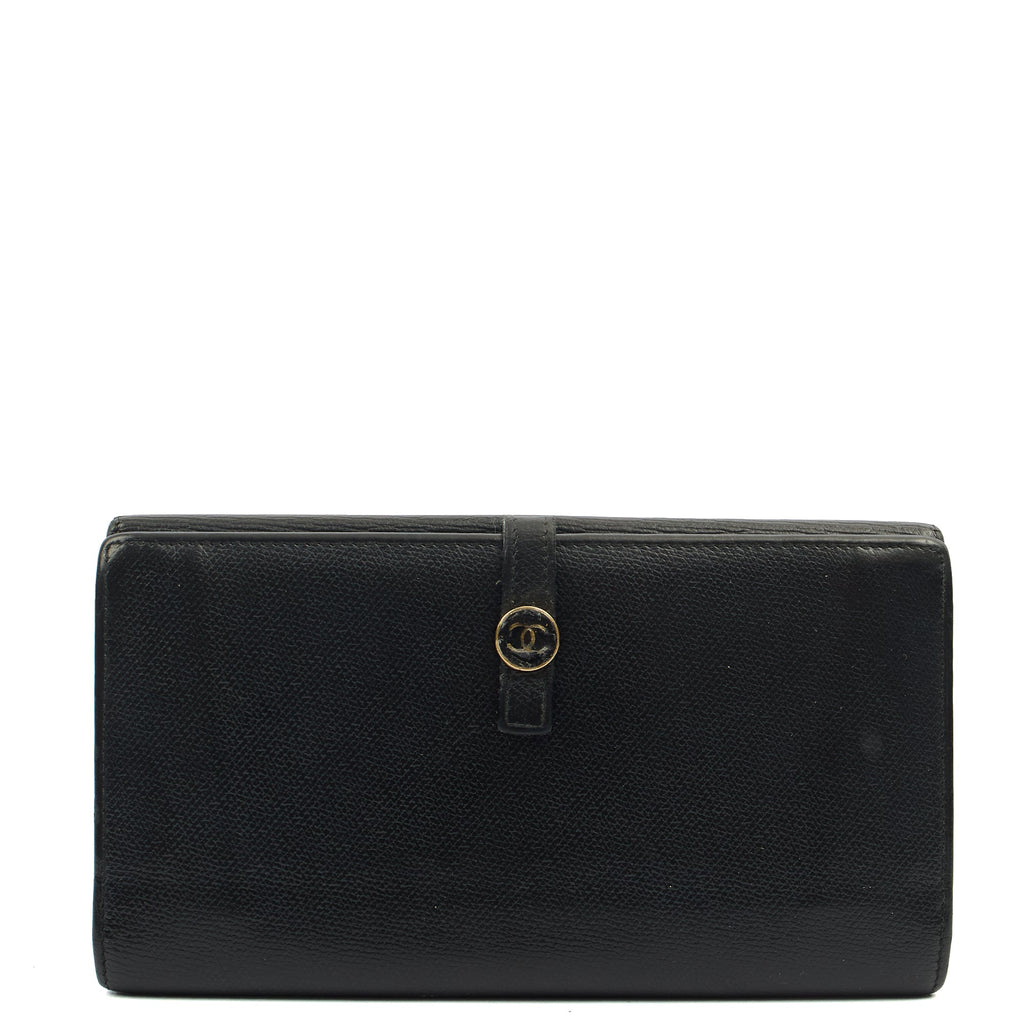 Chanel Wallet Zip Wallet in Black, Calfskin Leather