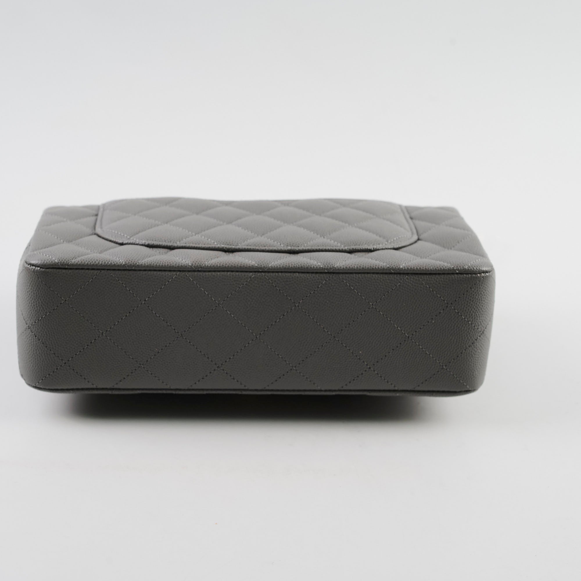 Chanel Small Classic Flap Caviar 22B Grey (Microchipped)