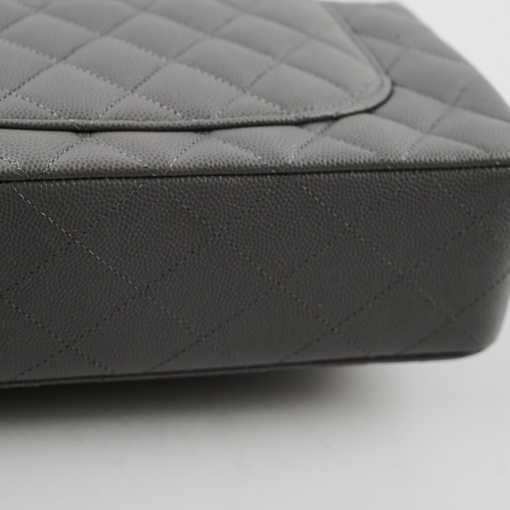 Chanel Small Classic Flap Caviar 22B Grey (Microchipped)