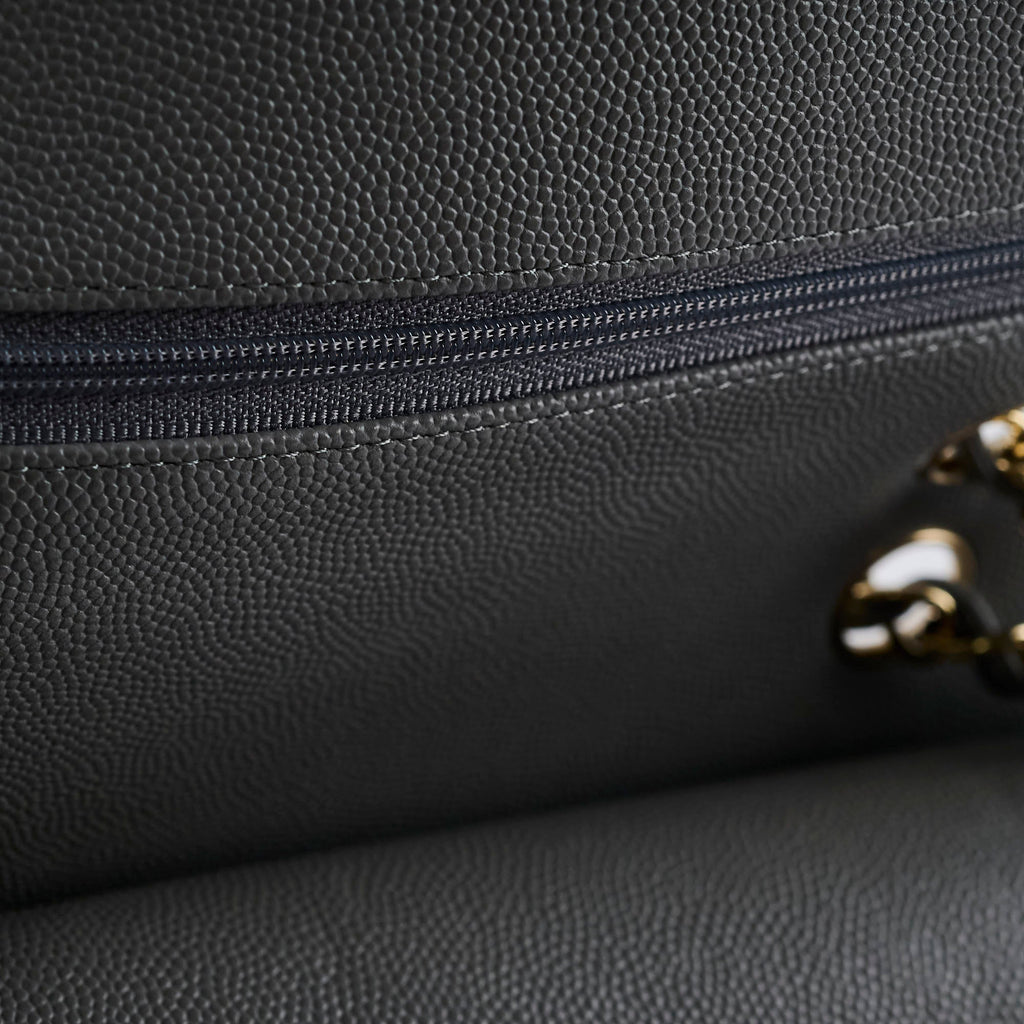 Chanel Small Classic Flap Caviar 22B Grey (Microchipped)