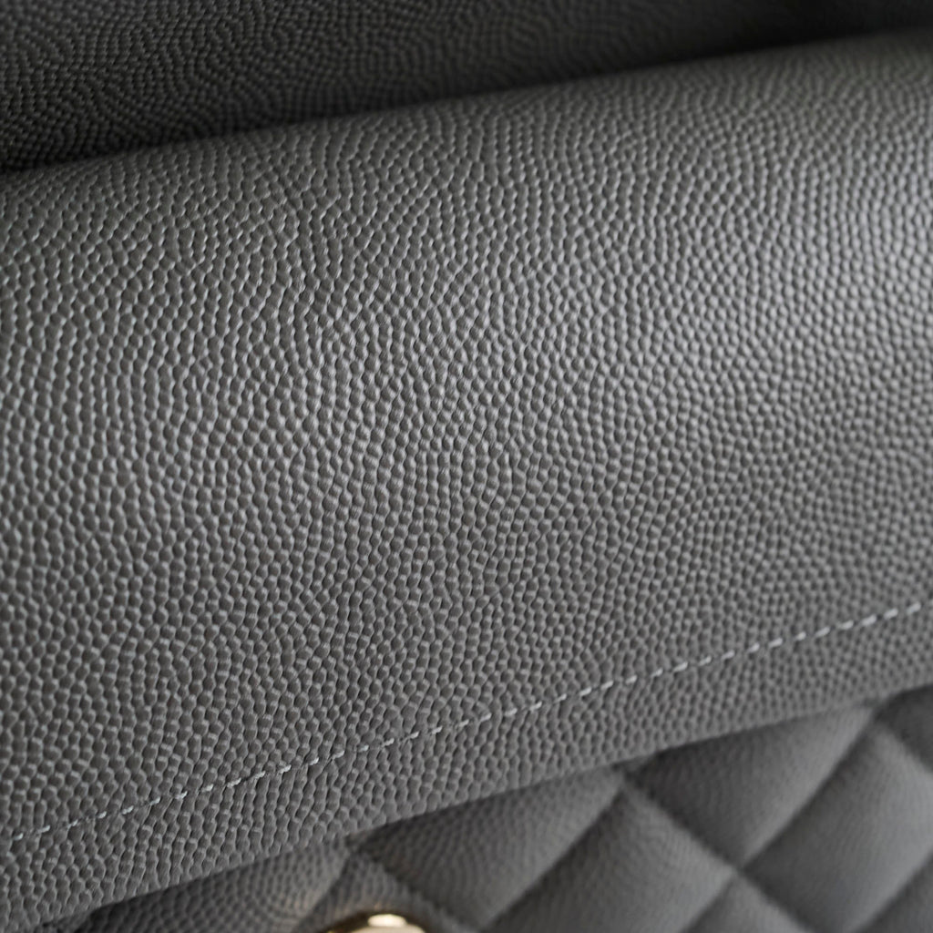 Chanel Small Classic Flap Caviar 22B Grey (Microchipped)