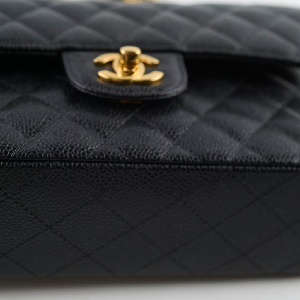 Chanel Small Classic Flap Caviar Black (Microchipped)