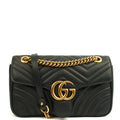 Gucci Cross Body Marmont Shoulder Flap Bag - Small in Black, Leather