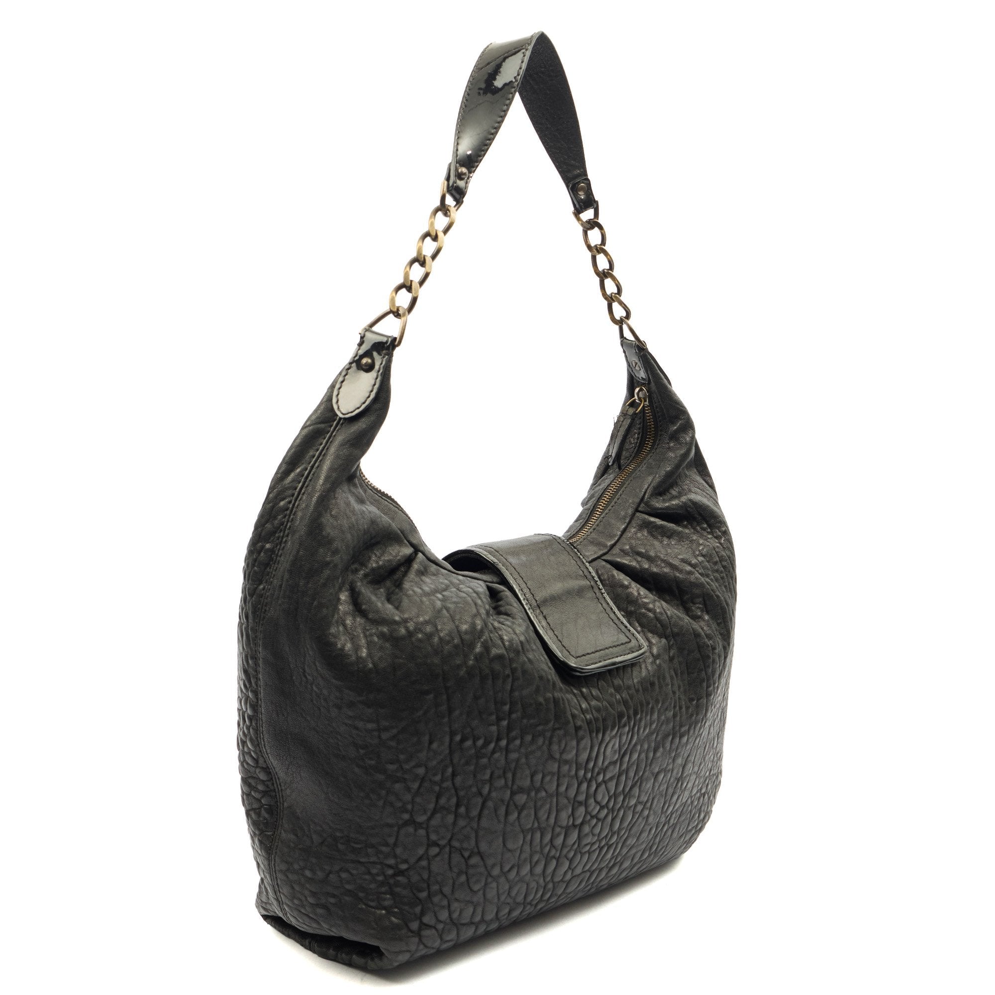 Fendi Shoulder Bag B Bag in Black, Leather