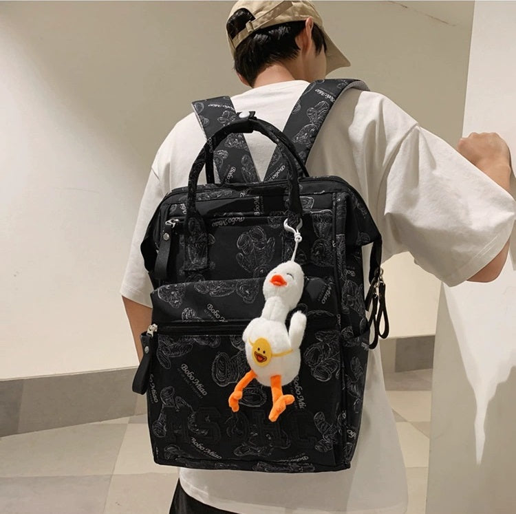 Student Schoolbag Double Back College Style Casual Portable Large Capacity Backpack ZK419