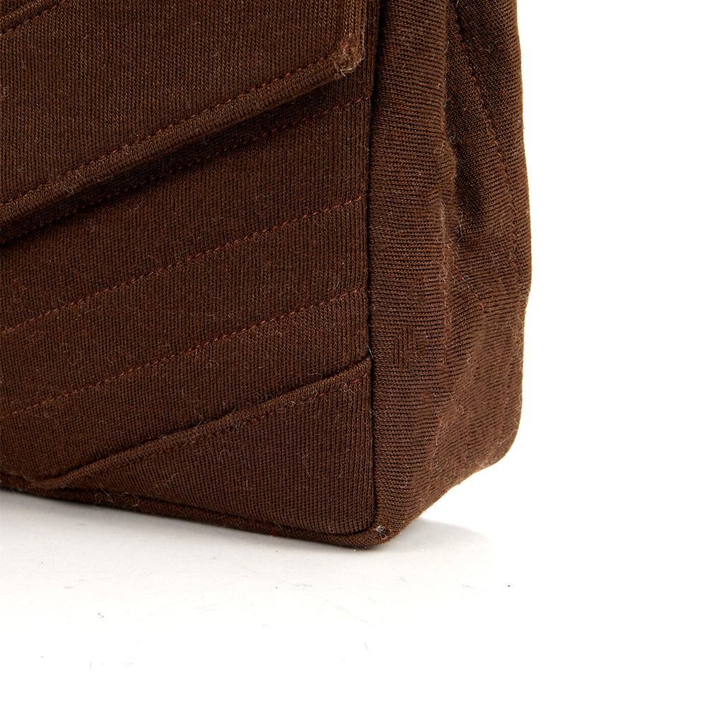 Chanel Shoulder Bag Vintage Flap Bag  in Brown Fabric