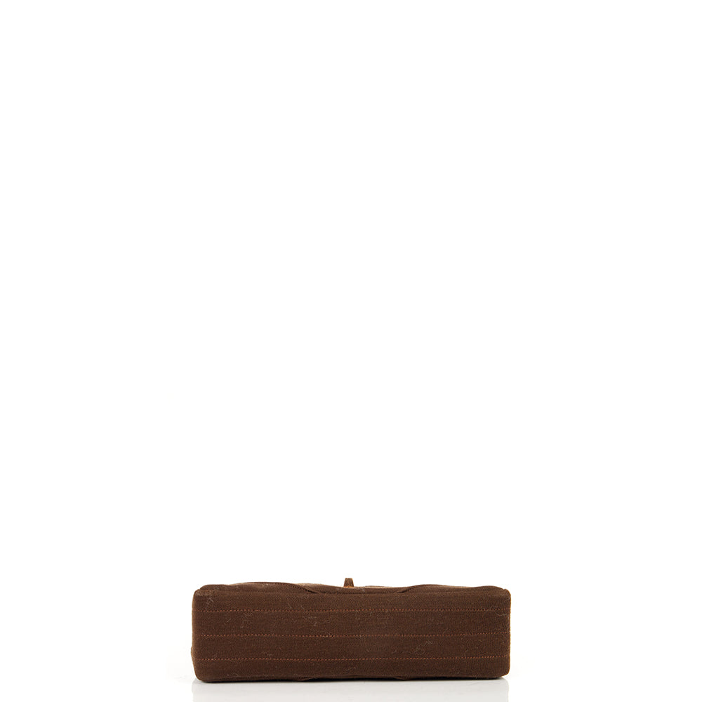 Chanel Shoulder Bag Vintage Flap Bag  in Brown Fabric
