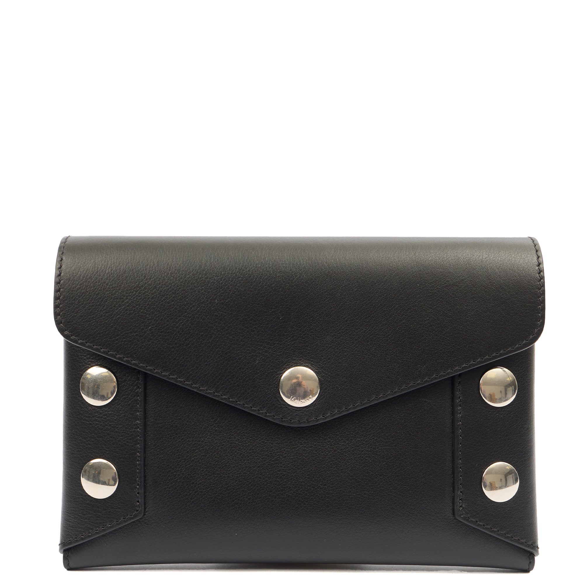 Mulberry Clutch Envelope Pouch in Black, Leather