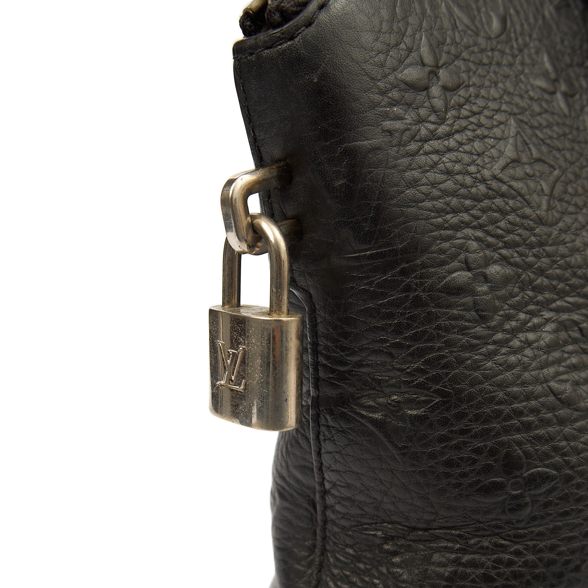 Louis Vuitton Tote Lockit - MM in Black, Calfskin Leather