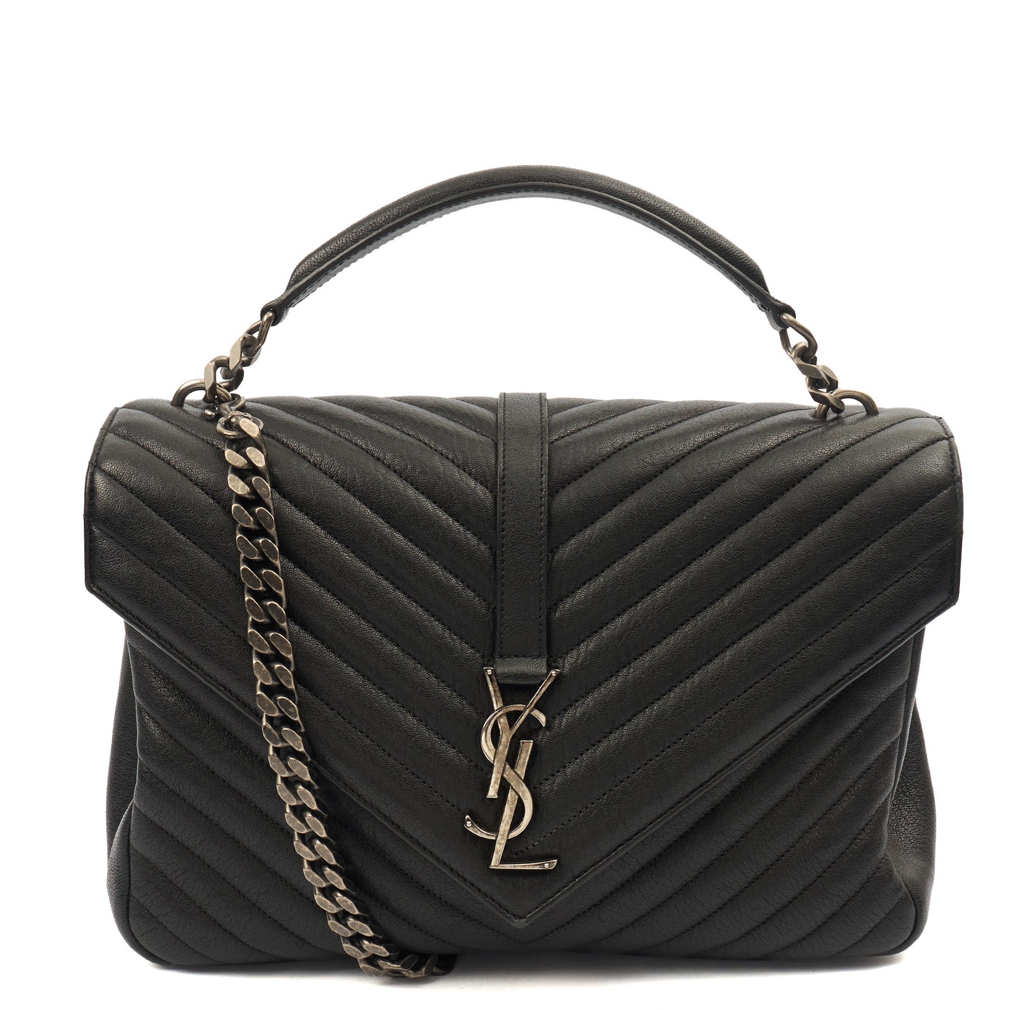 Saint Laurent Shoulder Bag College - Medium in Black, Leather