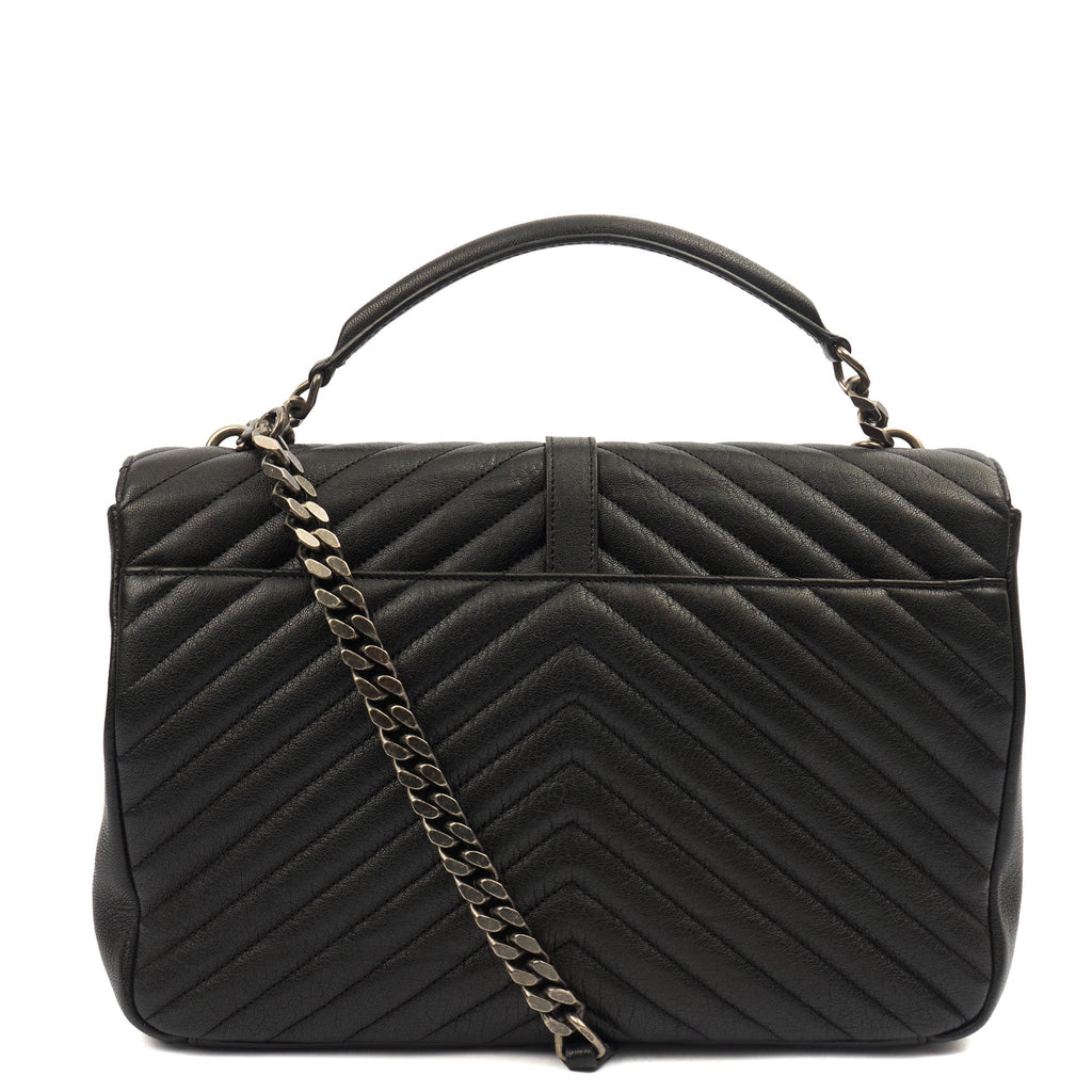 Saint Laurent Shoulder Bag College - Medium in Black, Leather