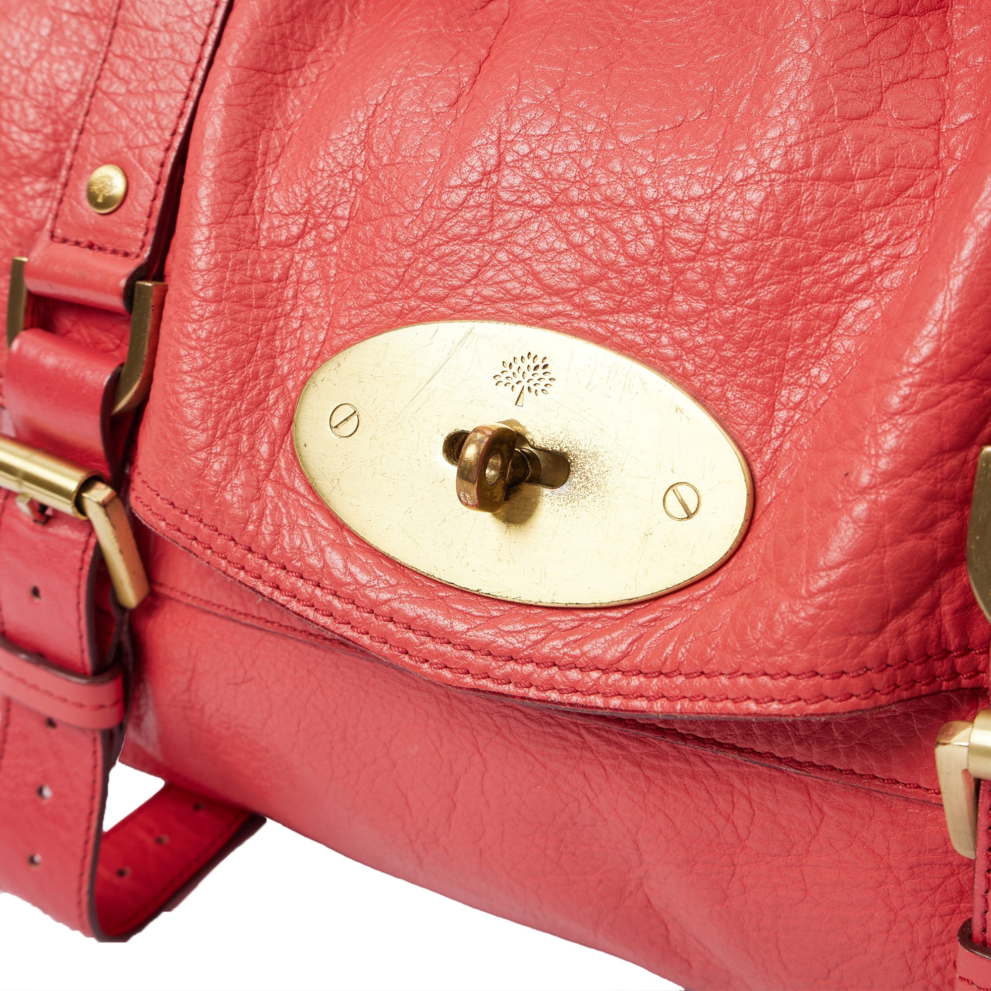 Mulberry Tote Alexa in Lipstick Red, Calfskin Leather