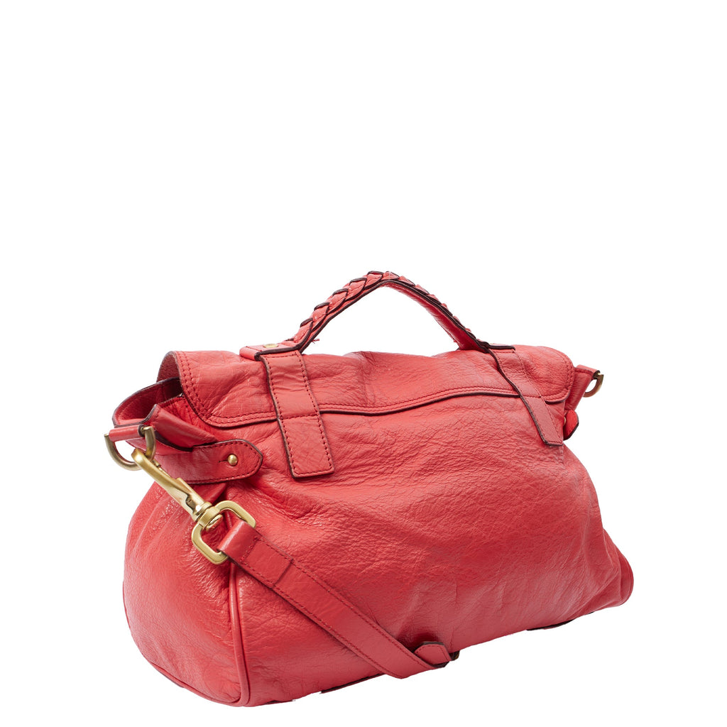 Mulberry Tote Alexa in Lipstick Red, Calfskin Leather