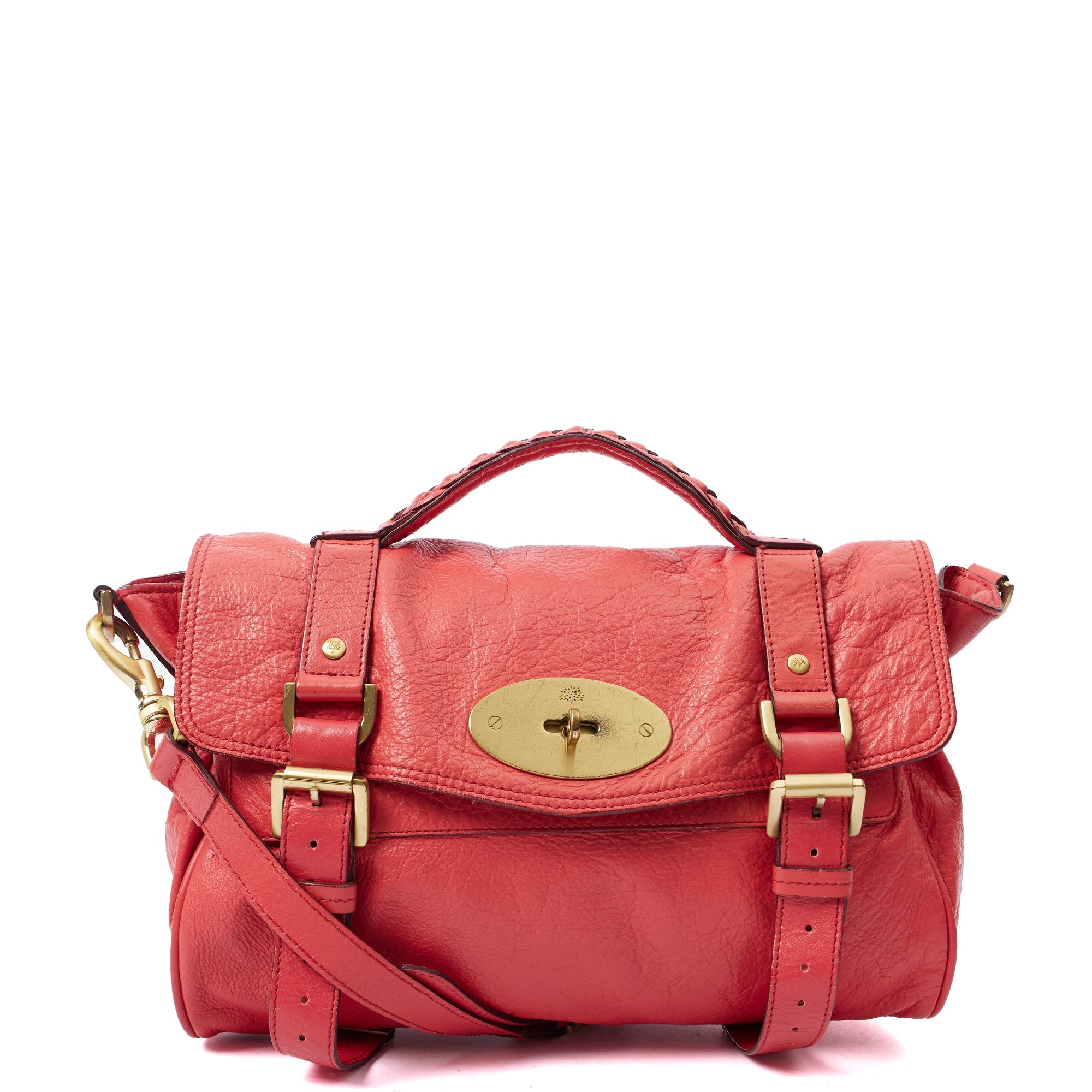 Mulberry Tote Alexa in Lipstick Red, Calfskin Leather